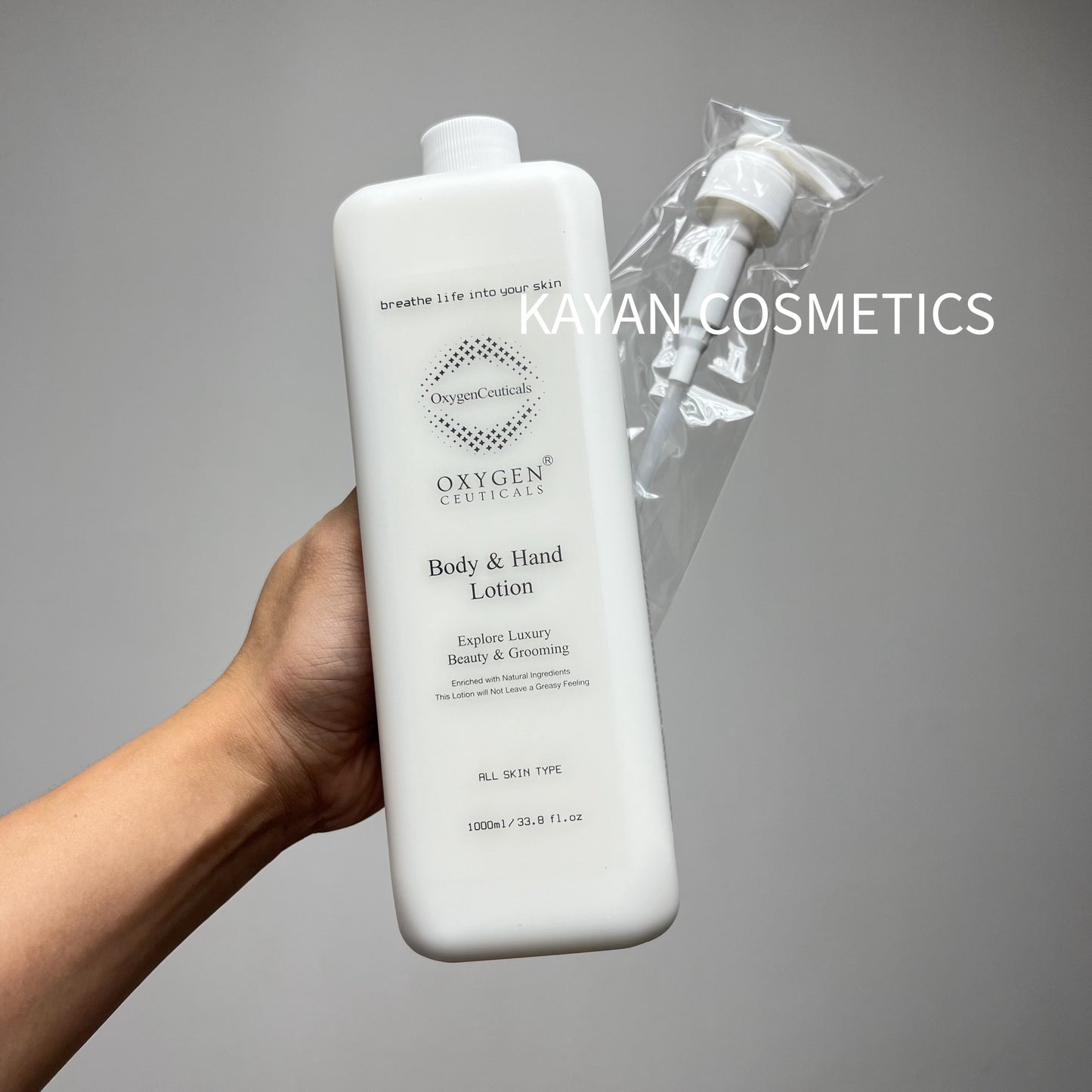 包順豐 OxygenCeuticals 氧麗可絲 山茶草本身體乳 Body & Hand Lotion 大容量 1000ml Oxygen Ceuticals