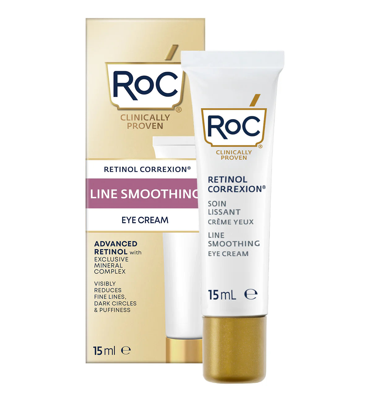 包順豐 法國 ROC CLINICALLY PROVEN 維A醇視黃醇眼霜15g RoC Retinol Correxion Line Smoothing Eye Cream視黃醇多效細紋平滑眼霜