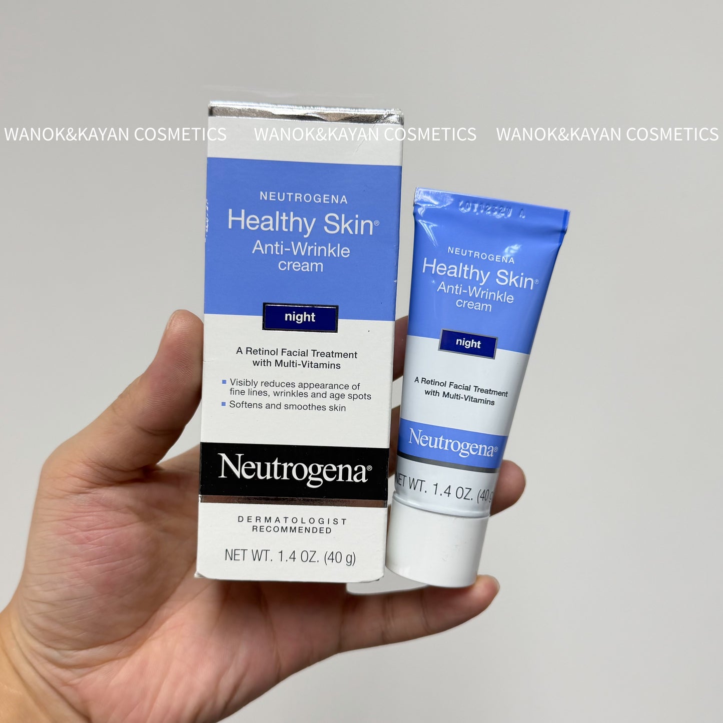 0.1% A醇 Retinol 包順豐 露得清 neutrogena Healthy Skin Anti-Wrinkle cream night A醇晚霜 40g 露得清 維A醇40g