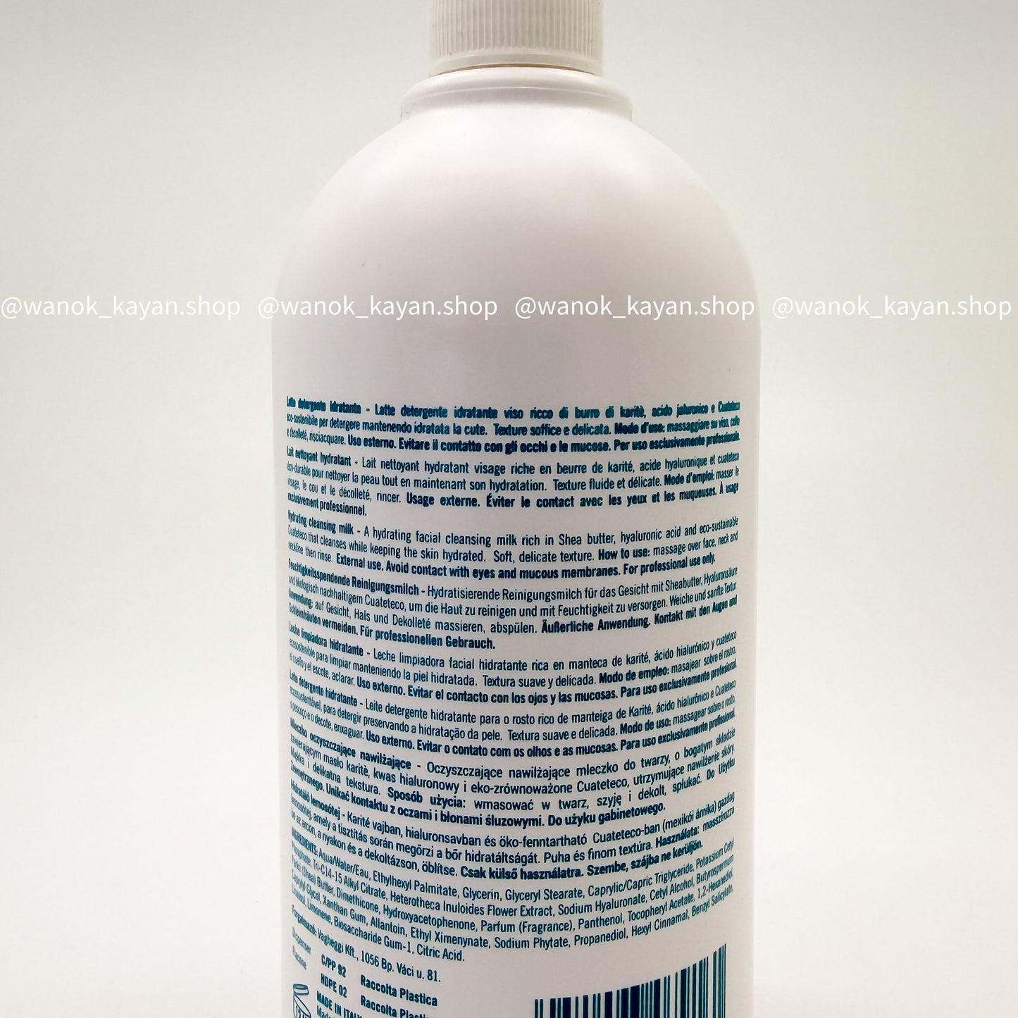 包順豐 意大利 VAGHEGGI 韻姿 水凝保濕潔面乳 500ml 水凝透亮潔面乳 REHYDRA HYDRATING CLEANSING MILK