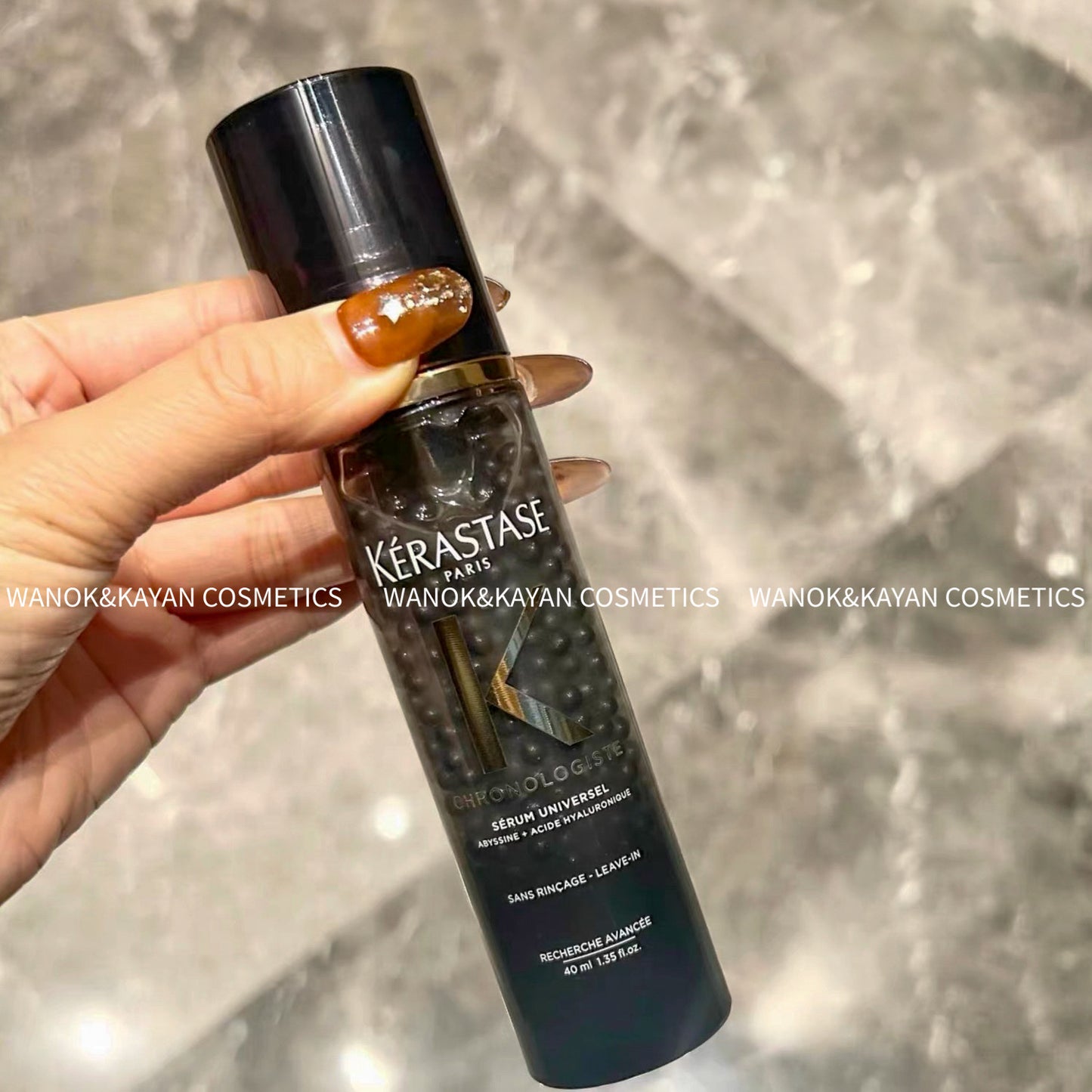 包順豐 卡詩 KERASTASE 海源黑鑽頭皮精華乳40ml魚子醬修護滋養固髮護理順發光澤 CHRONOLOGISTE SÉRUM UNIVERSEL ABYSSINE + ACIDE HYALURONIQUE