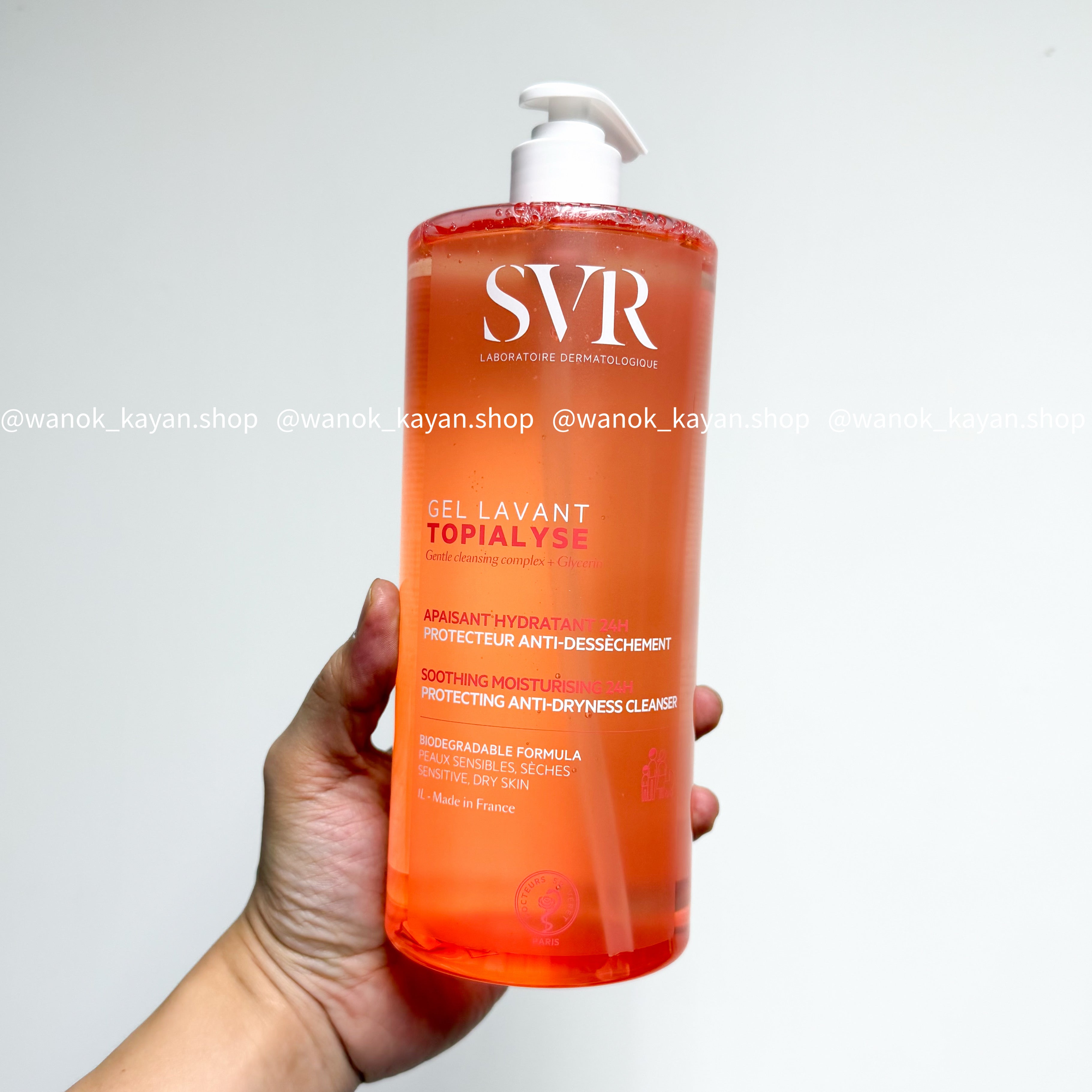 SVR 抗敏潔面沐浴二合一1000ml SVR LABORATOIRE DERMATOLOGIOUE GEL LAVANT TOPIALYSE Gentle cleansing complex + Glycerin SVR GEL LAVANT TOPIALYSE Gentle cleansing