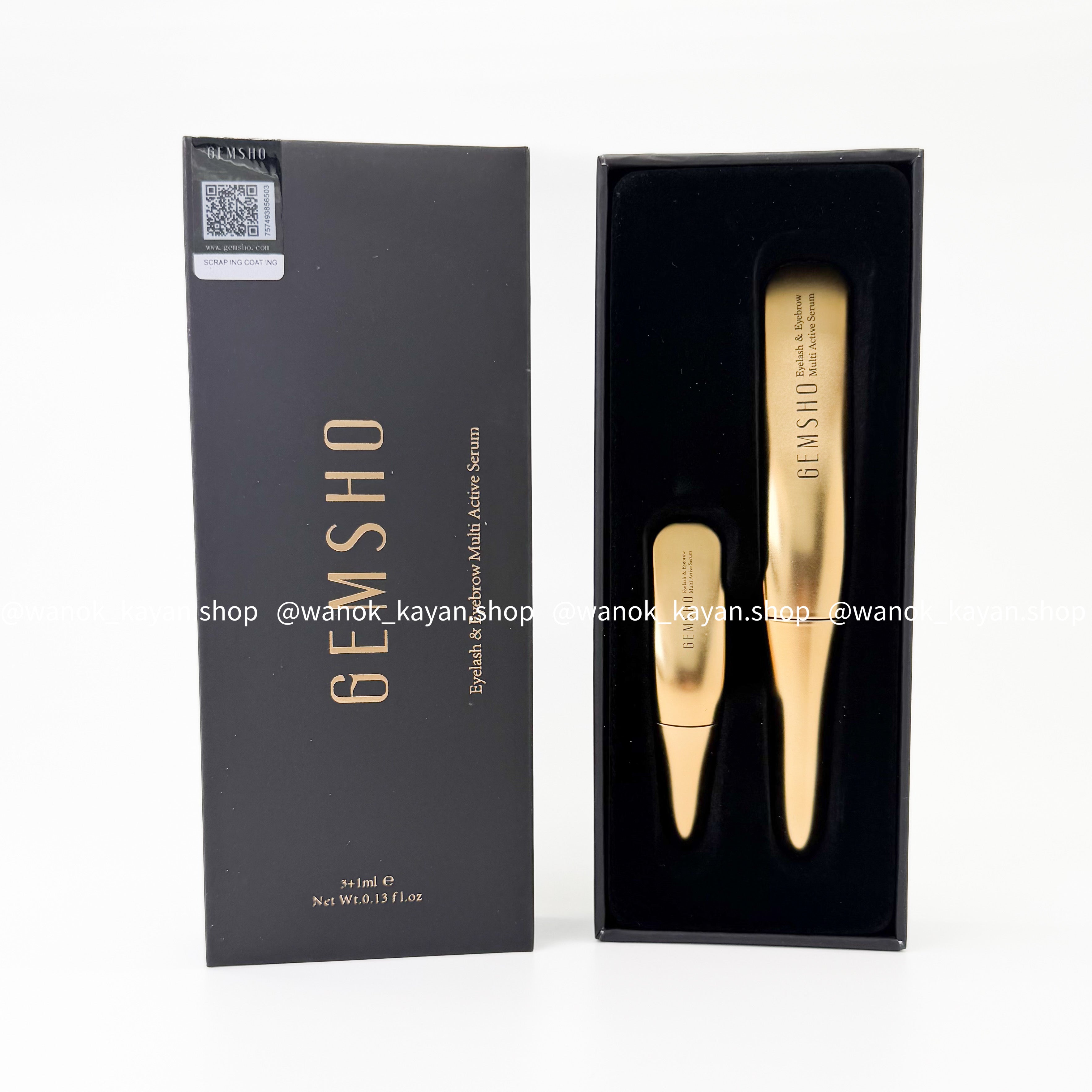 美國 Gemsho 增長睫毛液 3ml+1ml 極速增長睫毛液 GEMSHO Eyelash & Eyebrow Multi Active Serum