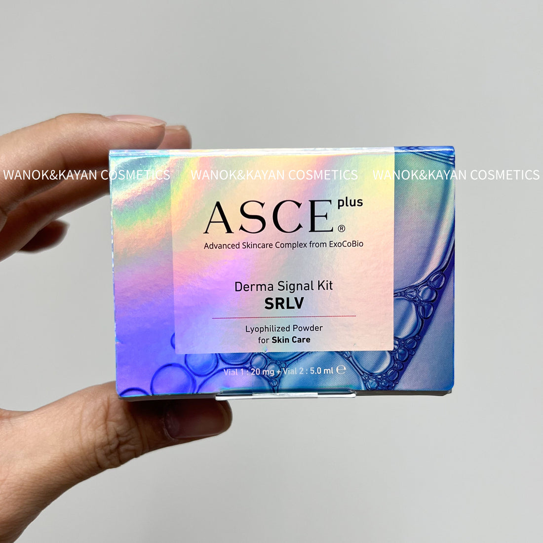 韓國版 ASCE Plus Derma Signal Kit SRLV-S Lyophilized EXOSOME for Skin Rejuvenation 外泌體20mg+5ml /Box