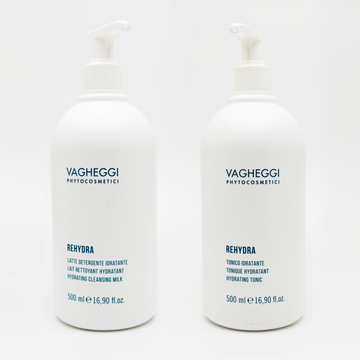 VAGHEGGI 水凝保濕潔面乳 500ml HYDRATING CLEANSING MILK / 水凝透亮爽膚水 500ml HYDRATING TONIC