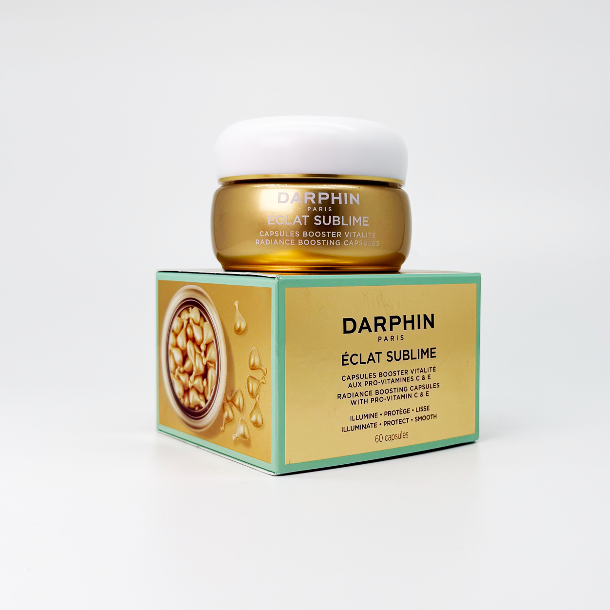 DARPHIN 維他命C&E精露膠囊 60粒 VC小金珠 維C精華 金緻再生維他命C&E精露膠囊 Éclat Sublime Radiance Boosting Capsules