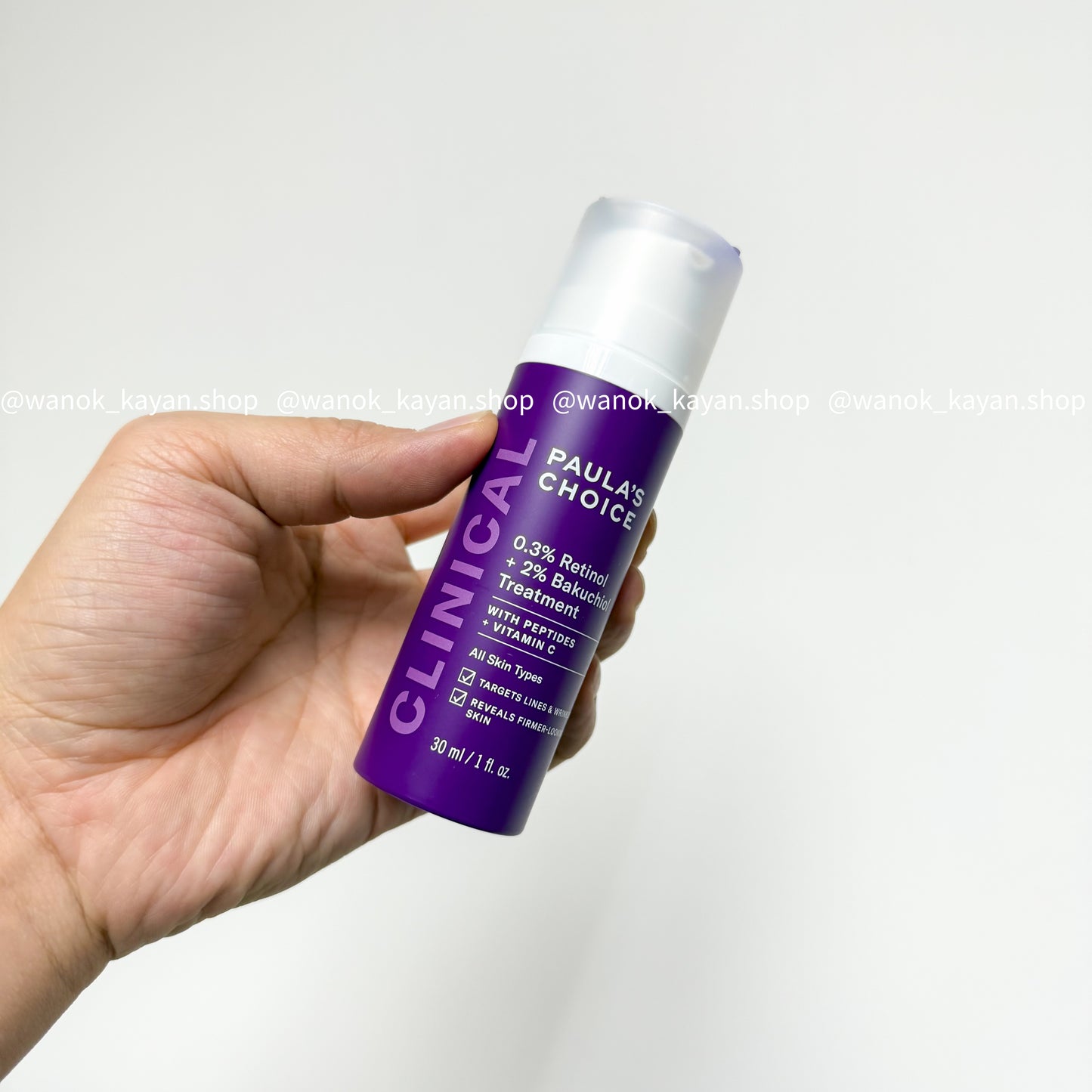 包順豐 美國 寶拉珍選 Paula's Choice 0.3% A醇 + 2% 補骨脂酚精華乳 30ml CLINICAL 0.3% Retinol + 2% Bakuchiol Treatment paulas choice