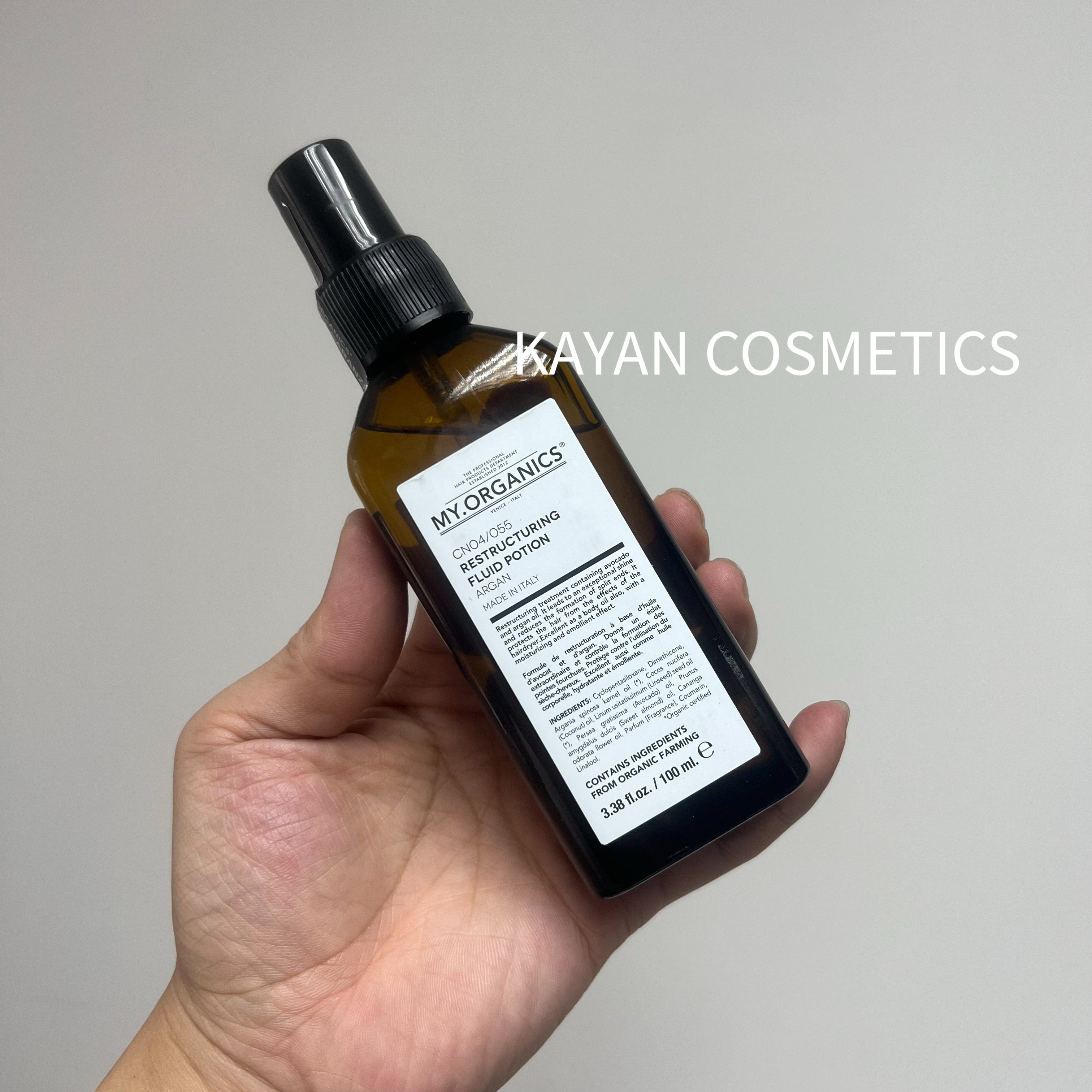 my.organics 摩洛哥有機護髮油精油100ml  CNO4/055 THE ORGANIC RESTRUCTURING FLUID POTION ARGAN