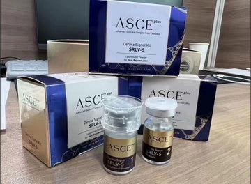 ASCE 外泌體精華 水光塗抹精華一組 ASCE plUS Derma Signal Kit SRLV-S Lyophilized Powder for Skin Rejuvenation 。