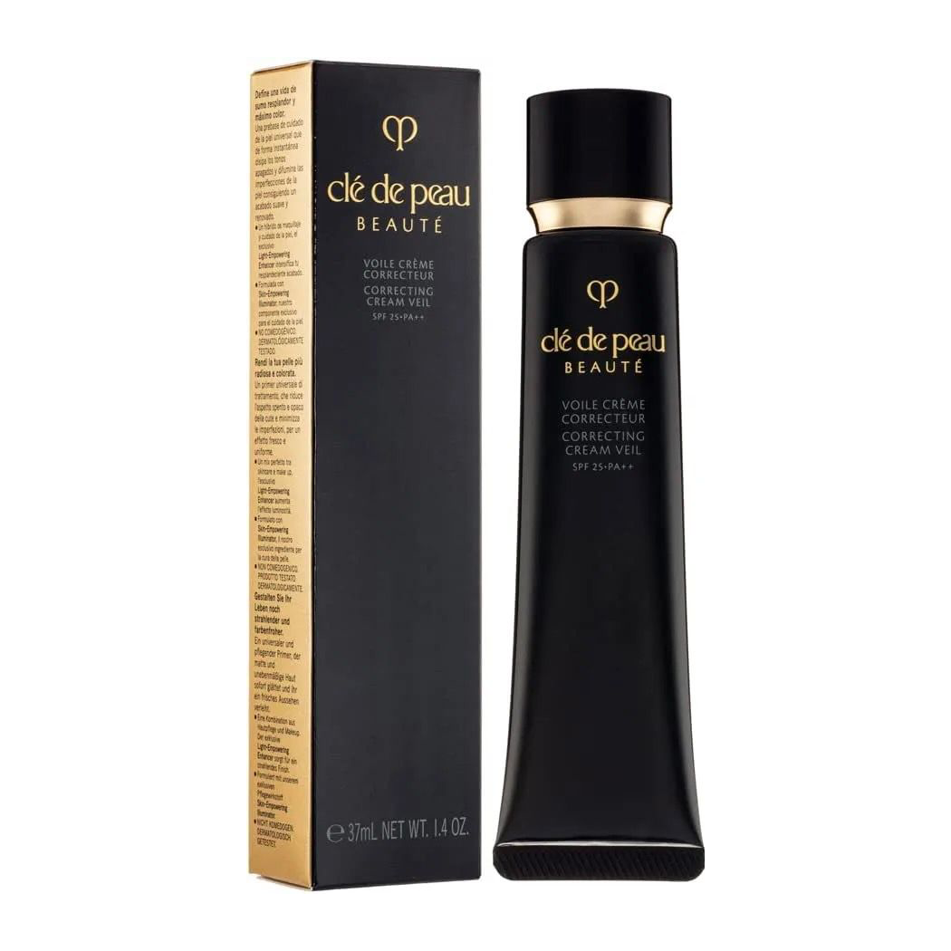 SF package! Japan's CBP skin key long tube moisturizing isolation milk before makeup, concealer, oil control, nourishing skin, even skin tone, long-lasting oil control, black tube isolation VOILE CREME CORRECTEUR
 CORRECTING CREAM VEIL
 SPF 25PA+ 37ml