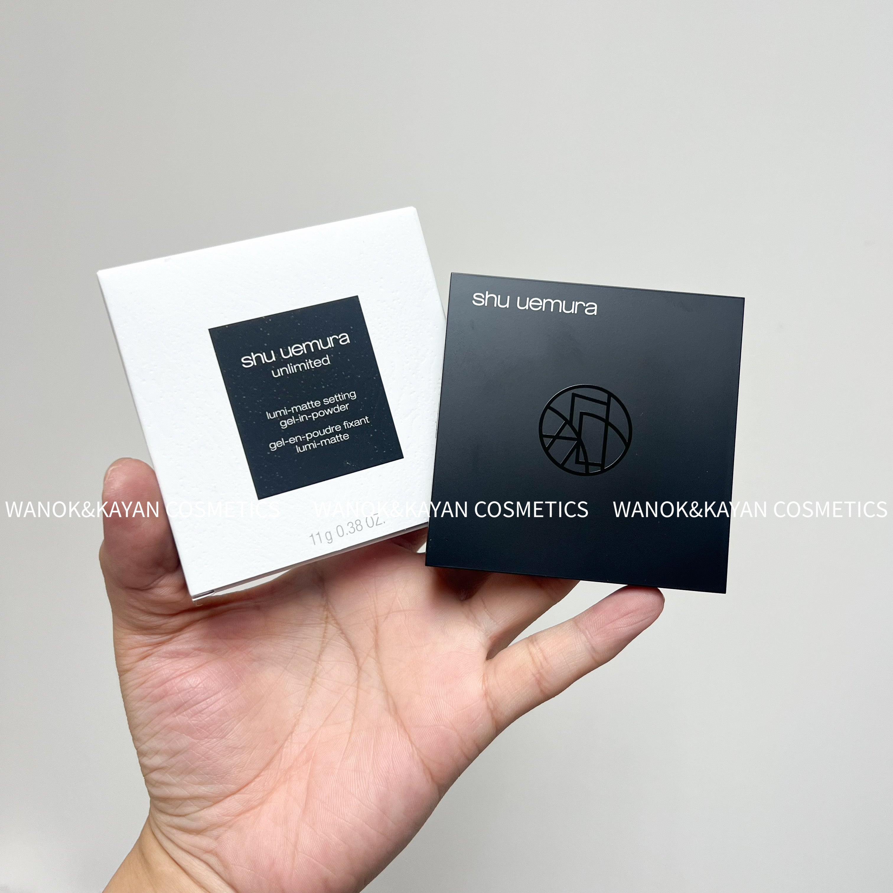 shu uemura 羽紗柔光輕霧粉餅 lumi-matte setting gel-in-powder 冰透藍羽紗柔光輕霧粉餅11g