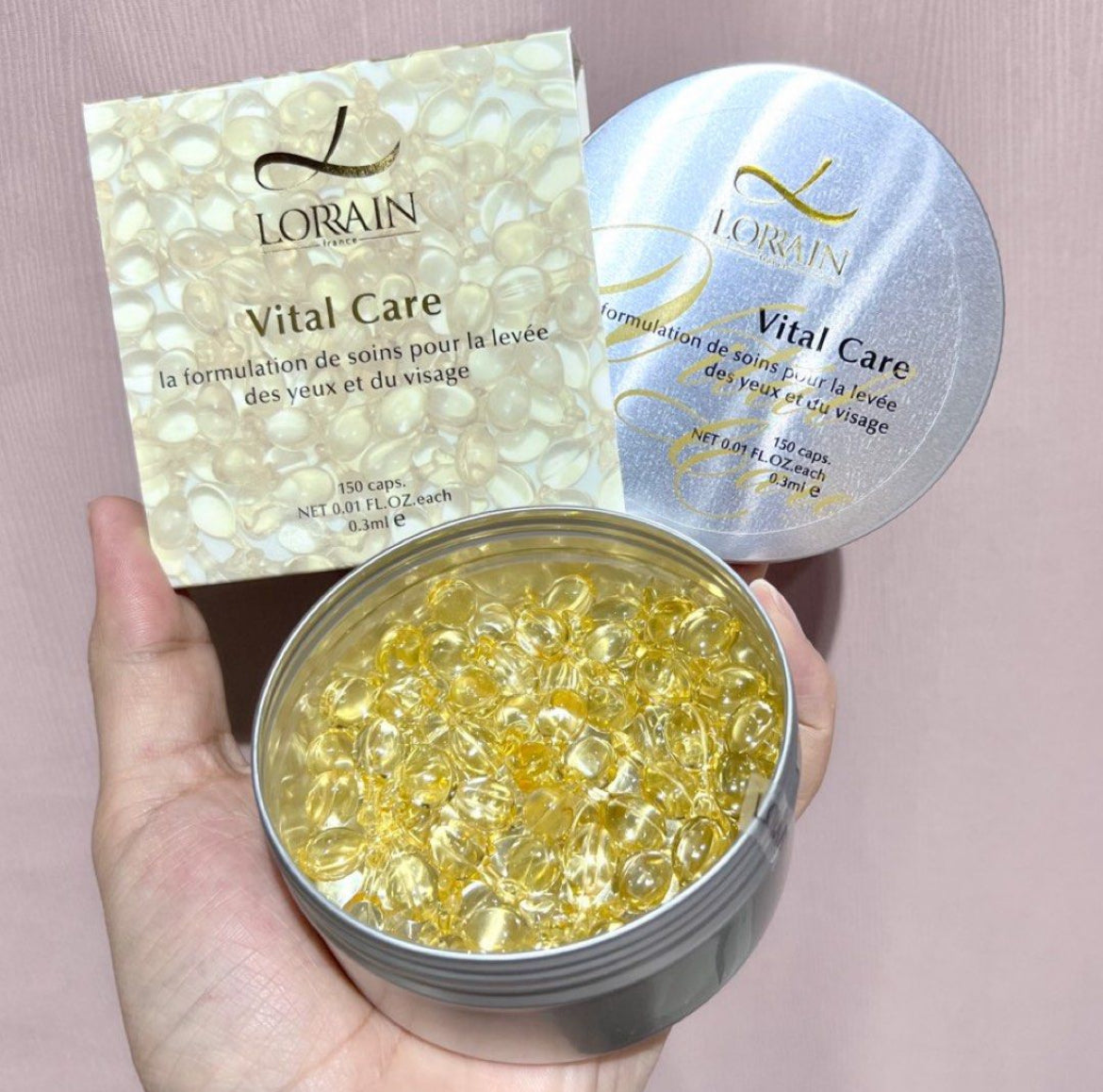 包順豐 法國 LORRAIN VITAL CARE 150粒 LORRAIN 雙效精華素 眼 臉 雙效150pc X 0.3ml  。lorrain eye care 眼及臉 雙效