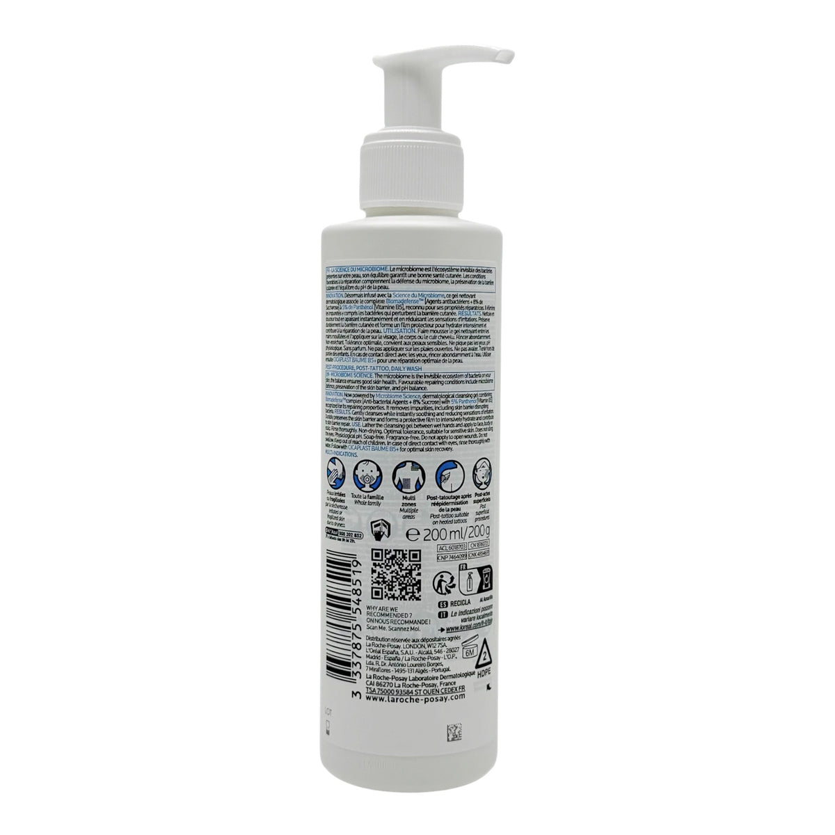 La Roche-Posay B5+修復溫和潔膚乳 / B5淨化舒緩泡沫凝膠 200ml La Roche-Posay Cicaplast Lavant B5+ La Roche Posay 理膚泉