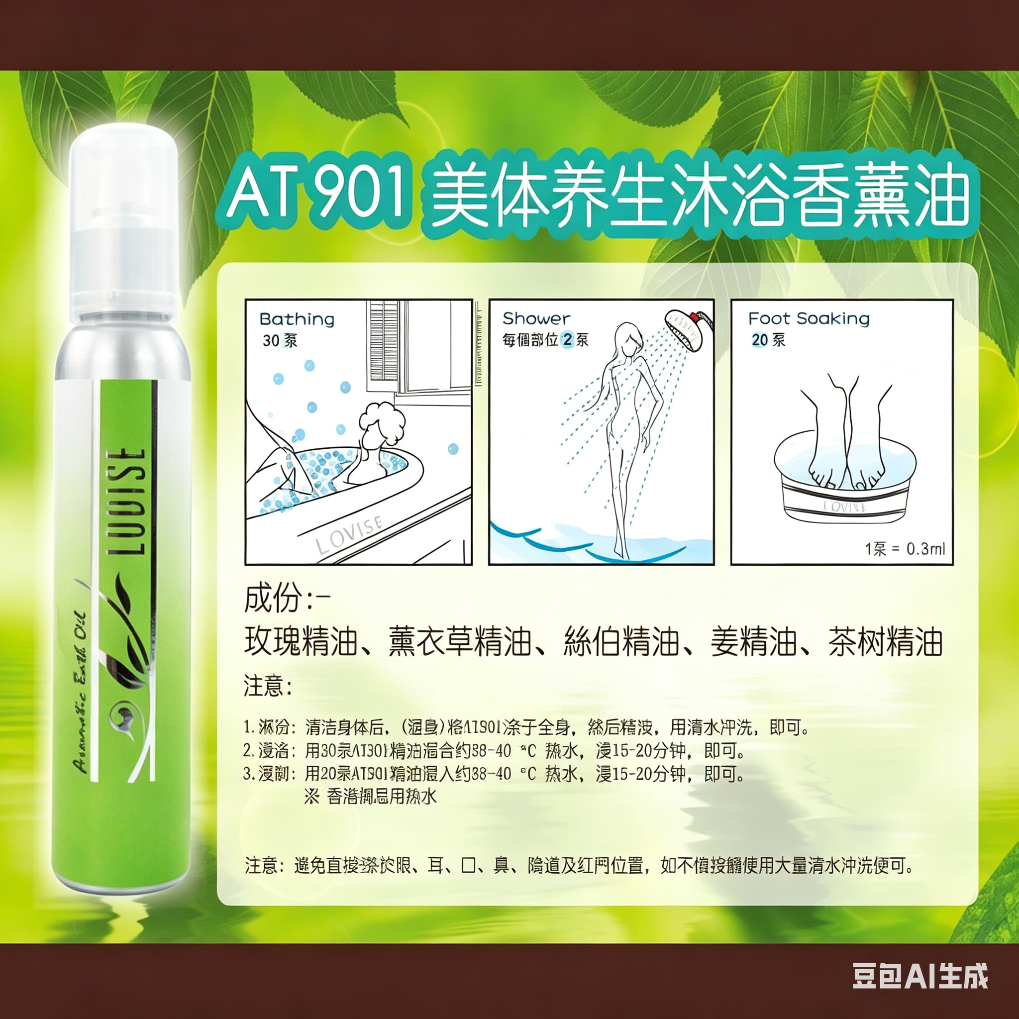 Lovise Louise AT901 美體養生淋浴香薰油150ml
