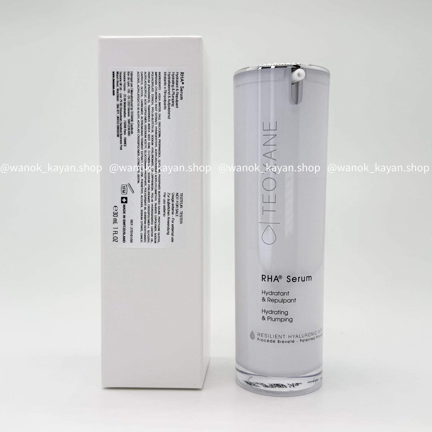 包順豐 瑞士Teoxane 泰奧賽恩 RHA玻尿酸精華 30ml RHA Serum Hydratant & Repulpant Hydrating & Plumping