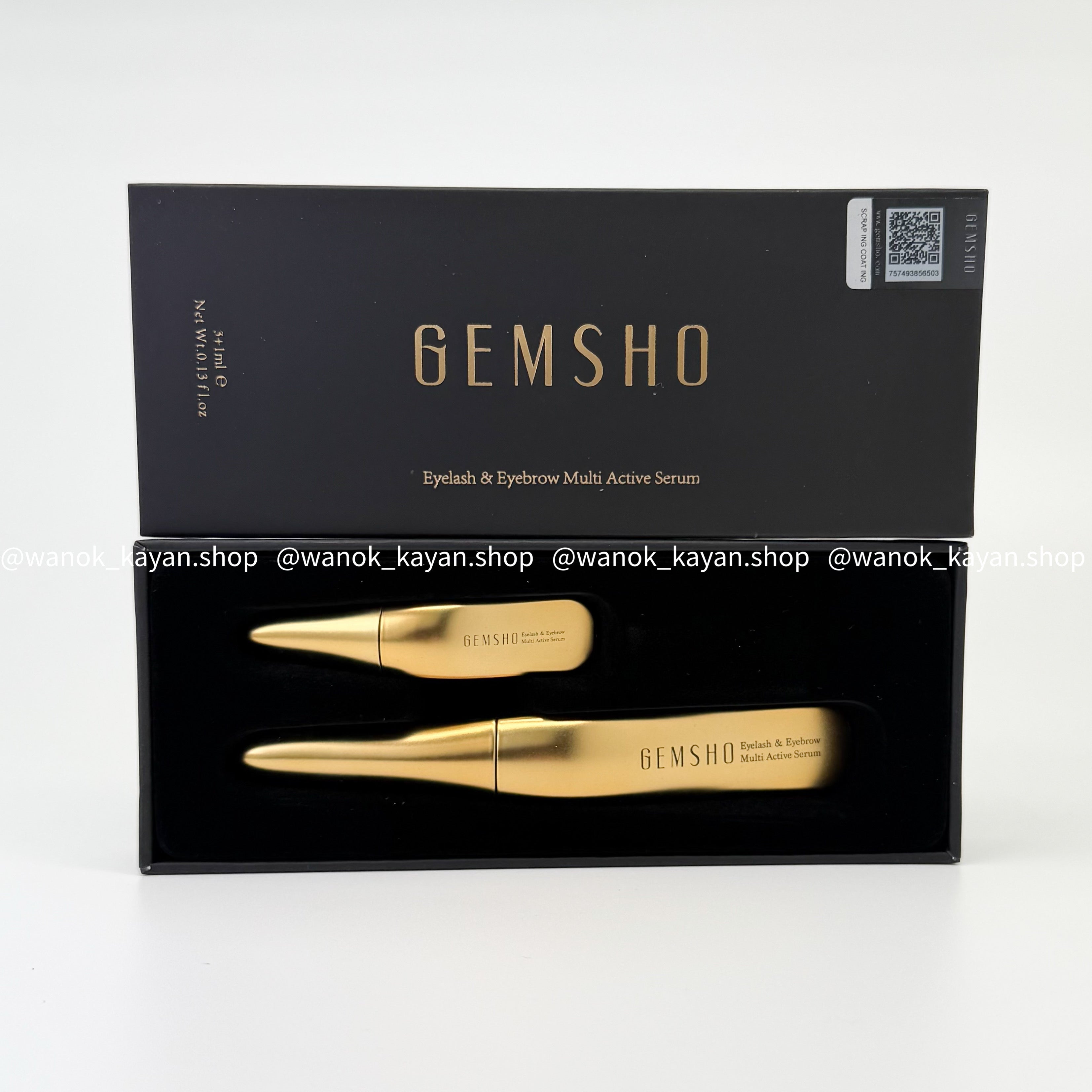 美國 Gemsho 增長睫毛液 3ml+1ml 極速增長睫毛液 GEMSHO Eyelash & Eyebrow Multi Active Serum