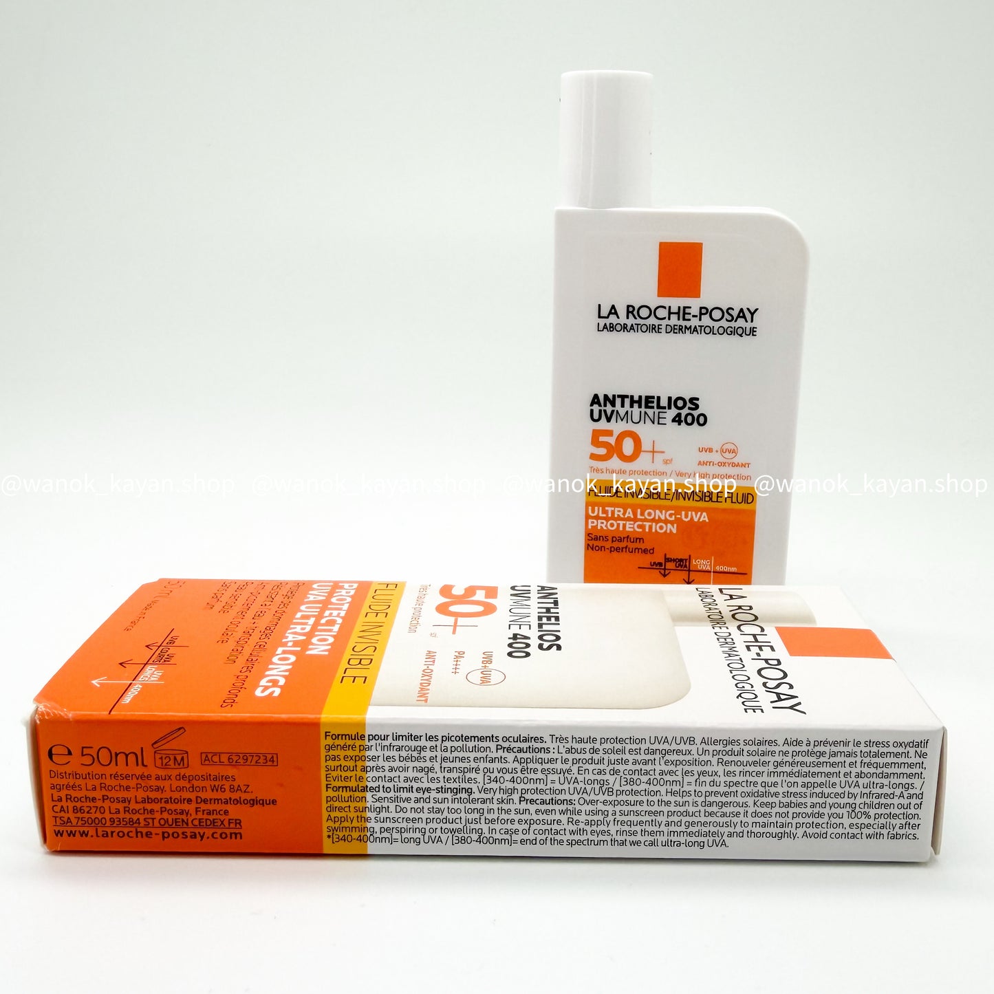 理膚泉 La Roche-Posay 安得利清爽極效夏卡防曬液 50ml Anthelios UVMune 400 Invisible Fluid SPF50+  La Roche Posay