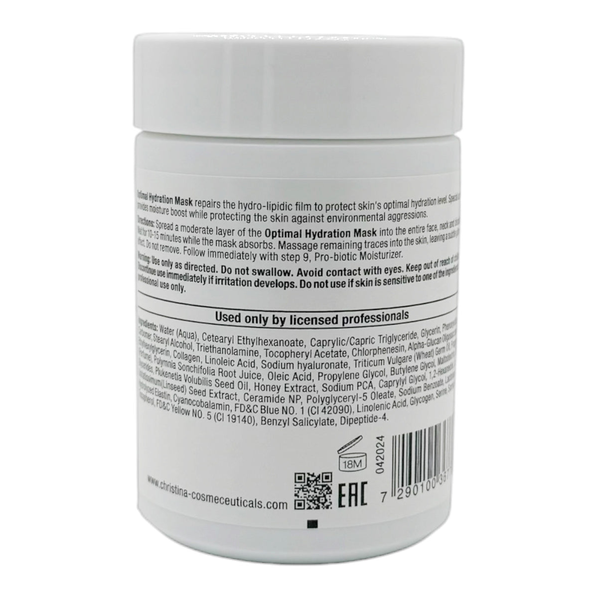 Christina Unstress 8號乳酸菌修復補濕面膜 250ml Christina Unstress 8 Optimal Hydration Mask