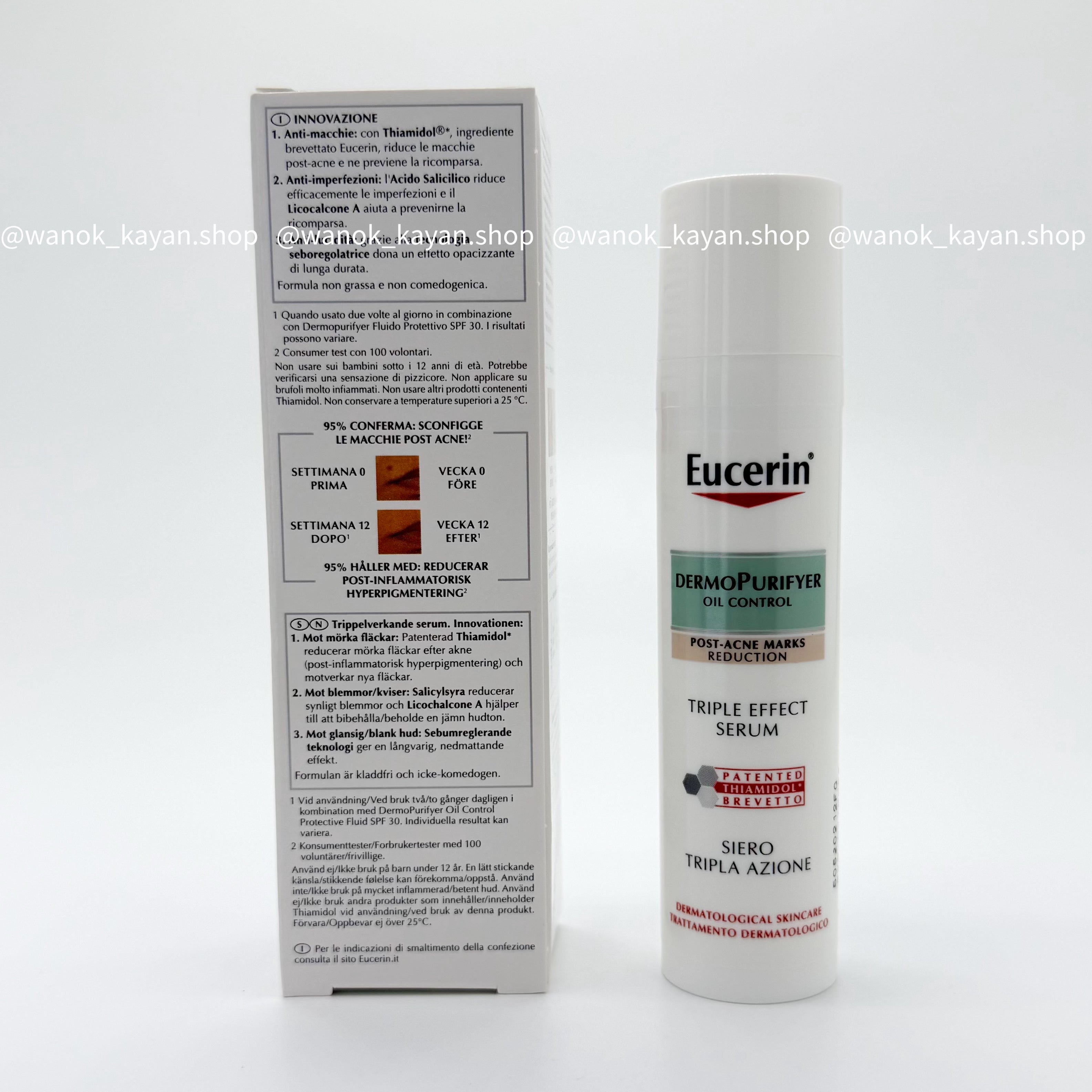 Eucerin 清痘淨顏痘印舒緩三效精 40ml Eucerin 水楊酸控油清痘三效精華液 40ml DermoPurifyer Oil Control Triple Effect Serum