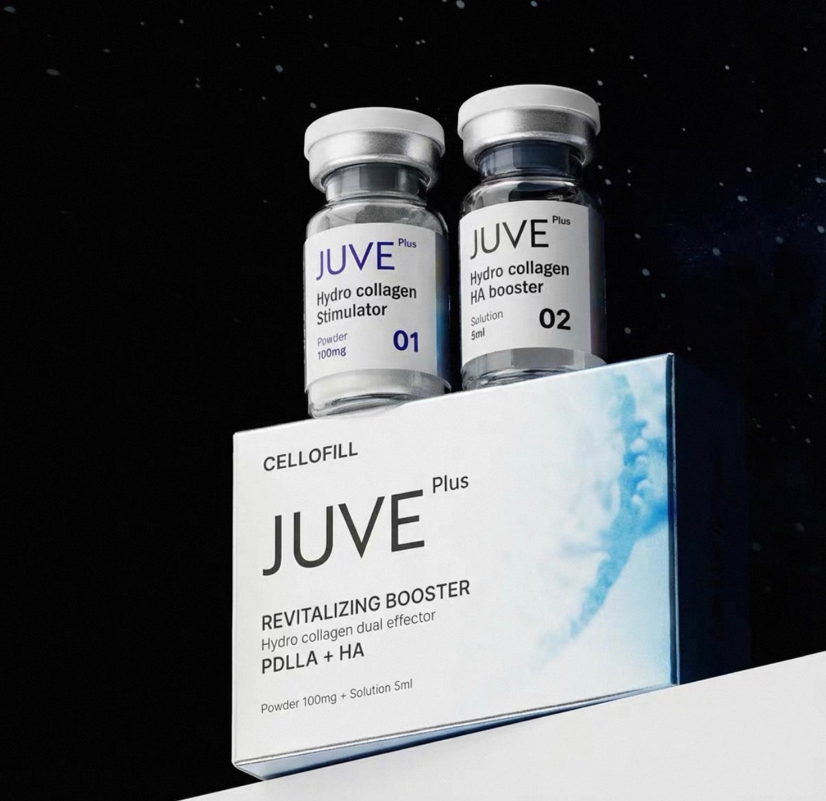 JUVEPLUS 童顏膠原蛋白提升精華液 CELLOFILL JUVE Plus REVITALIZING BOOSTER Hydro collagen dual effector PDLLA + HA 100mg+5ml