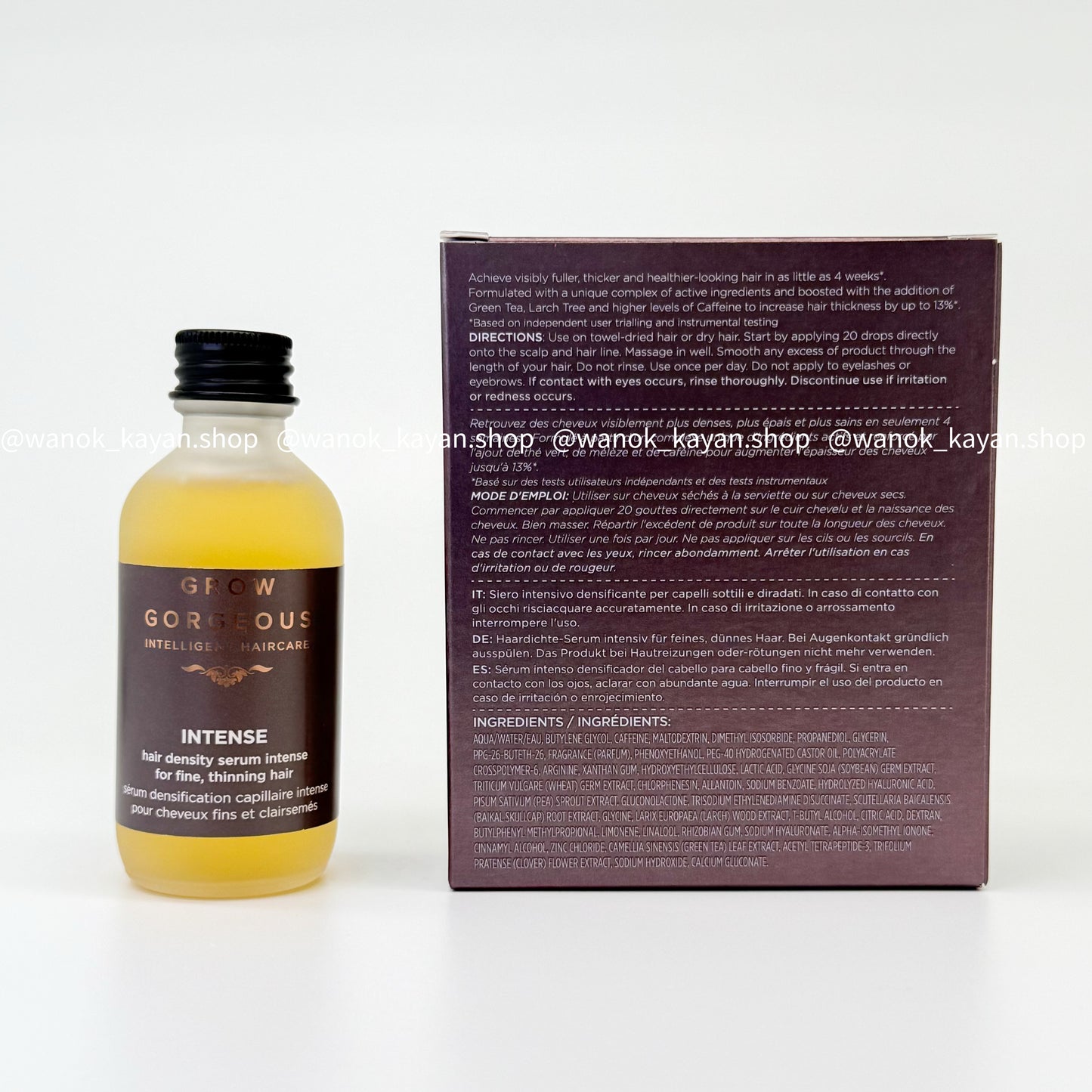 包順豐 英國 Grow Gorgeous 神奇防脫生髮頭皮精華 加強版 60ml  INTENSE hair density serum intense for fine, thinning hair