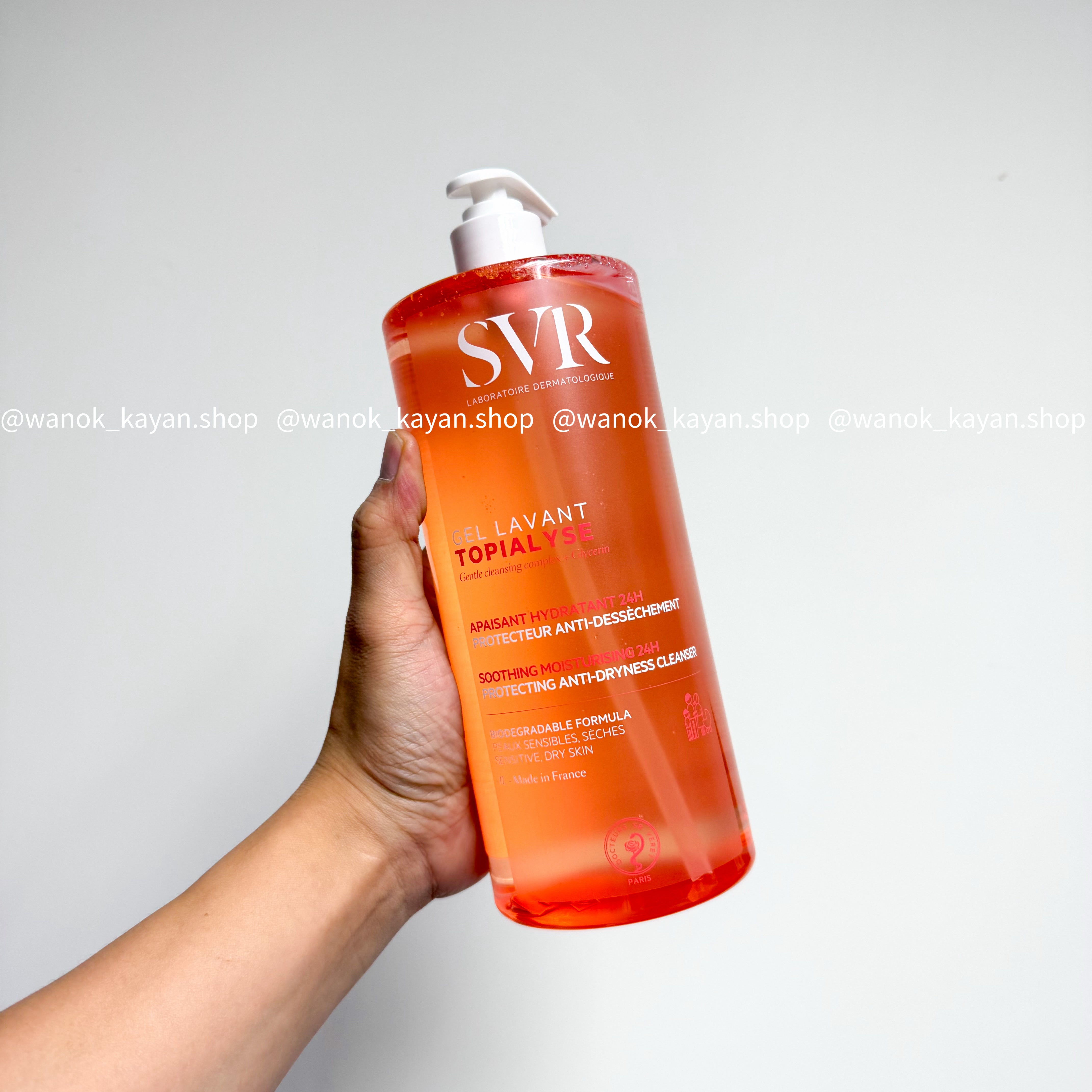 SVR 抗敏潔面沐浴二合一1000ml SVR LABORATOIRE DERMATOLOGIOUE GEL LAVANT TOPIALYSE Gentle cleansing complex + Glycerin SVR GEL LAVANT TOPIALYSE Gentle cleansing