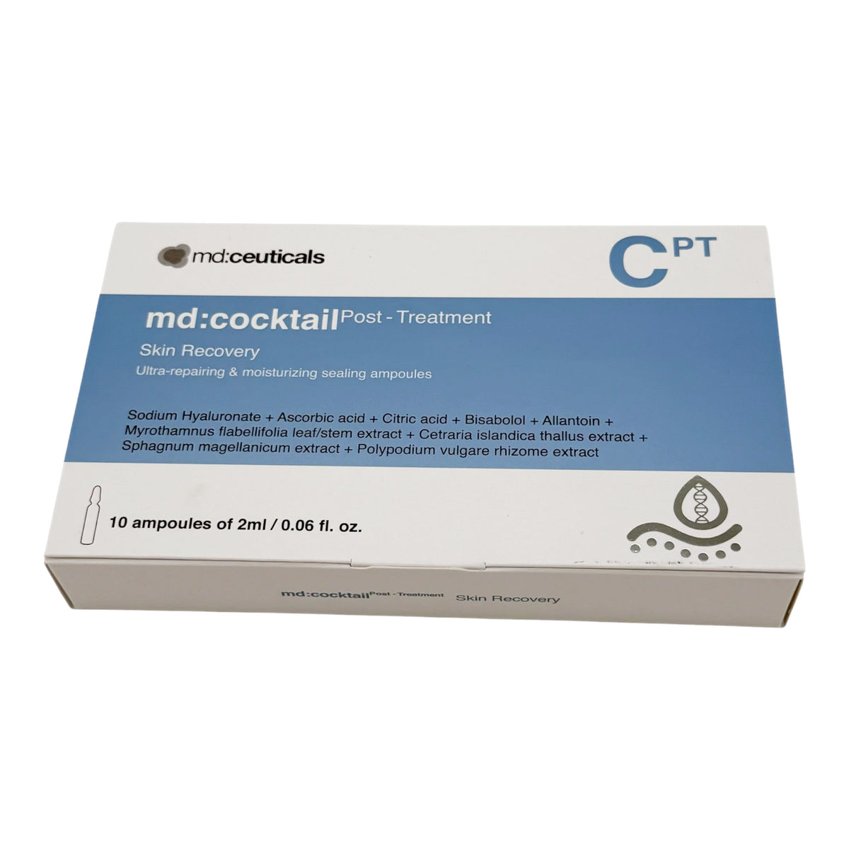 md:ceuticals CPT 復活草極致修護重生活膚安瓶 / 藍水光急救精華 2mlx10 md:ceuticals CPT md:cocktail Post-Treatment Skin Recovery md ceuticals mdceuticals