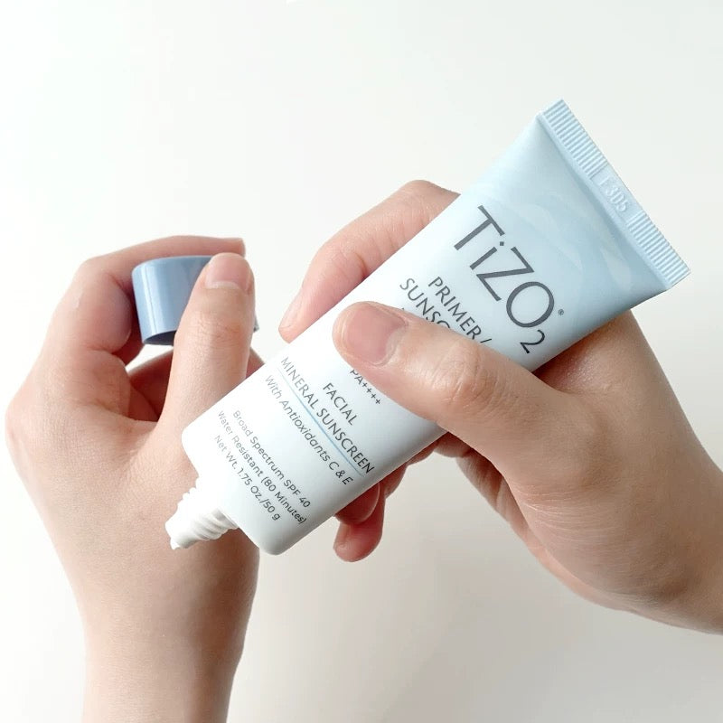 包順豐 章小蕙推薦美國 Tizo2 物理防曬霜 SPF40防紫外線隔離敏感肌孕婦可用50g PRIMER /SUNSCREEN Non-Tinted FACIAL MINERAL SUNSCREEN