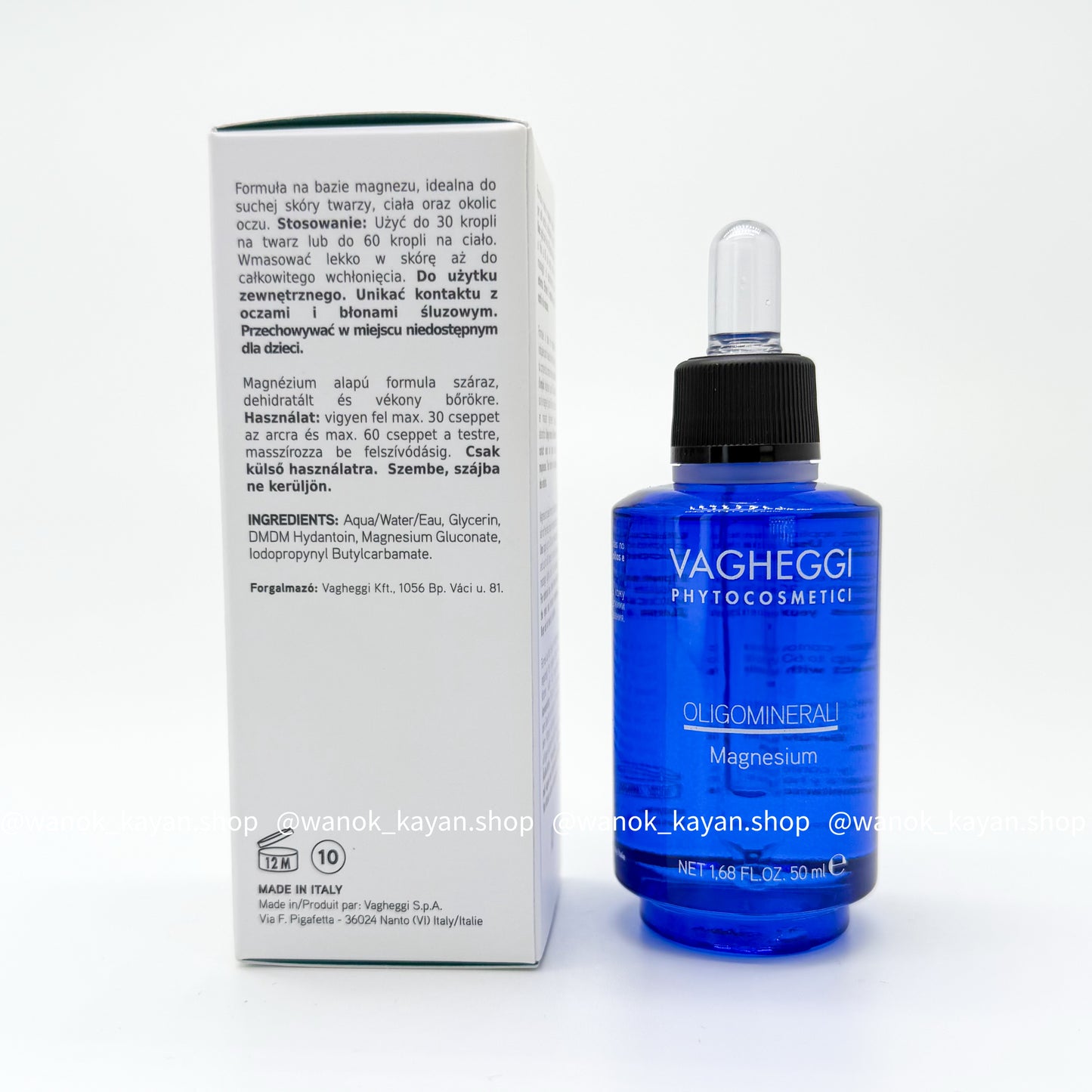 包順豐 意大利 韻姿 VAGHEGGI b5補濕礦物精華50ml OLIGOMINERALI Magnesium