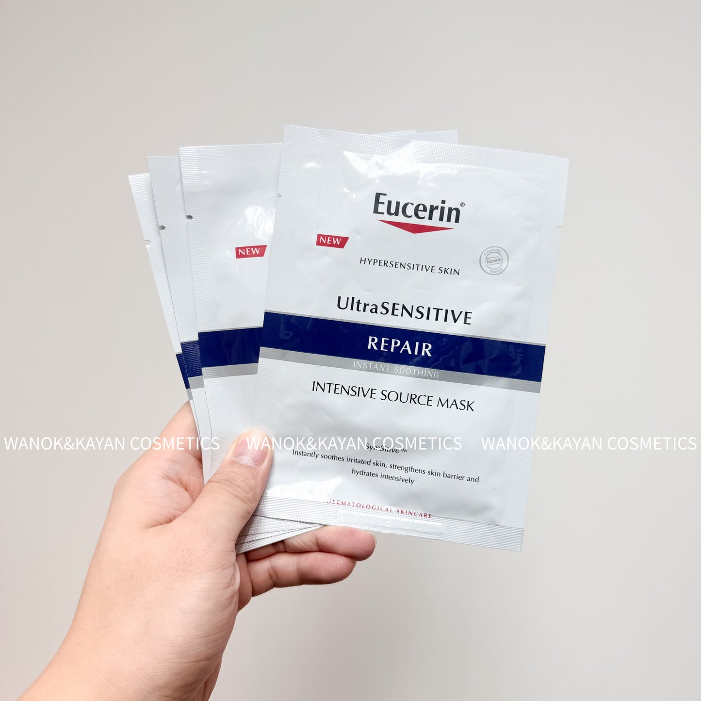包順豐 Eucerin 優色林 舒安修護面膜 補水保濕舒緩敏感肌泛紅 HYPERSENSITIVE SKIN UltraSENSITIVE REPAIR INSTANT SOOTHING INTENSIVE SOURCE MASK