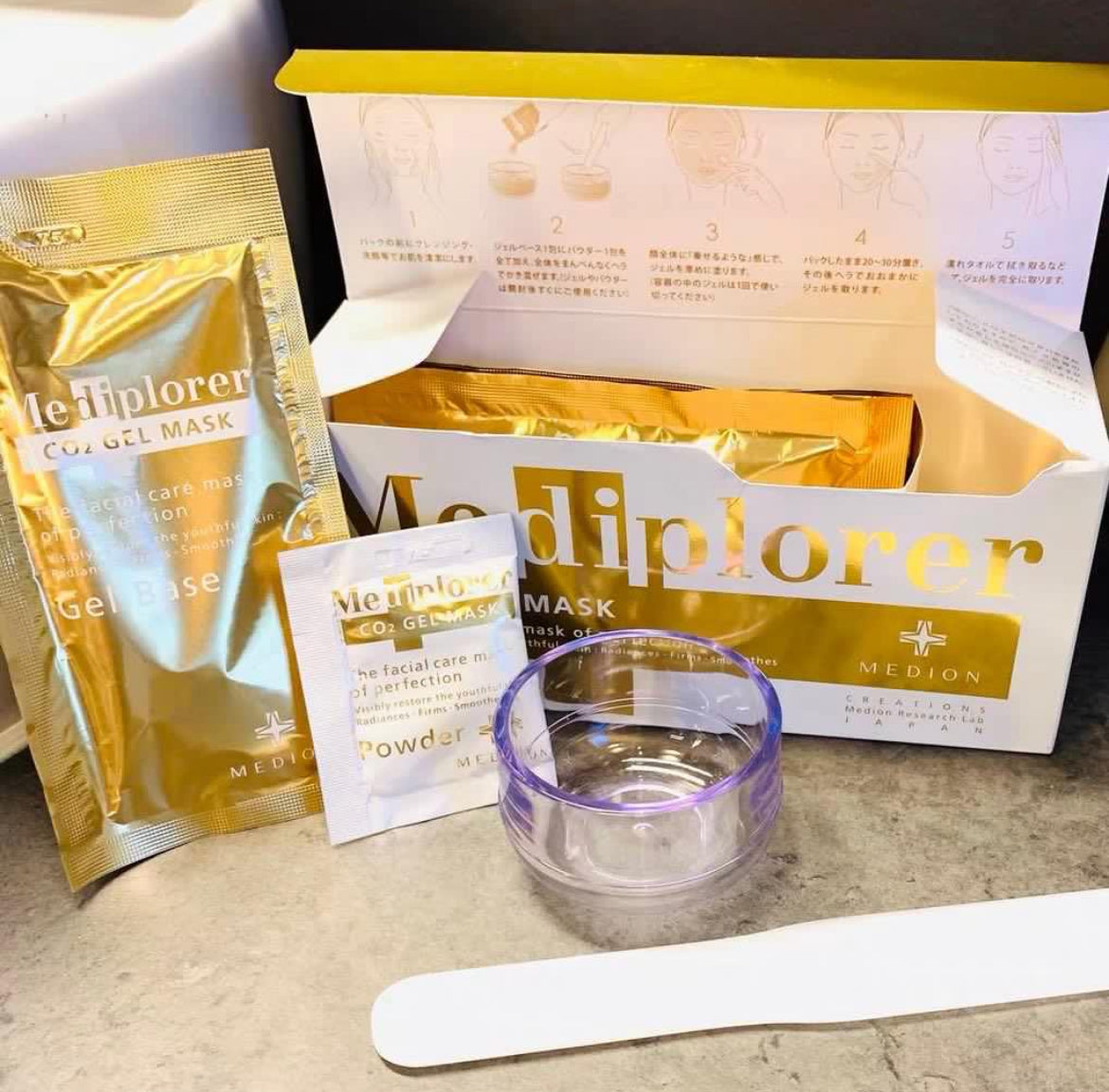 Dr.Medion Mediplorer CO2保濕凝膠面膜 (附杯子及抹刀) #6回分 1盒