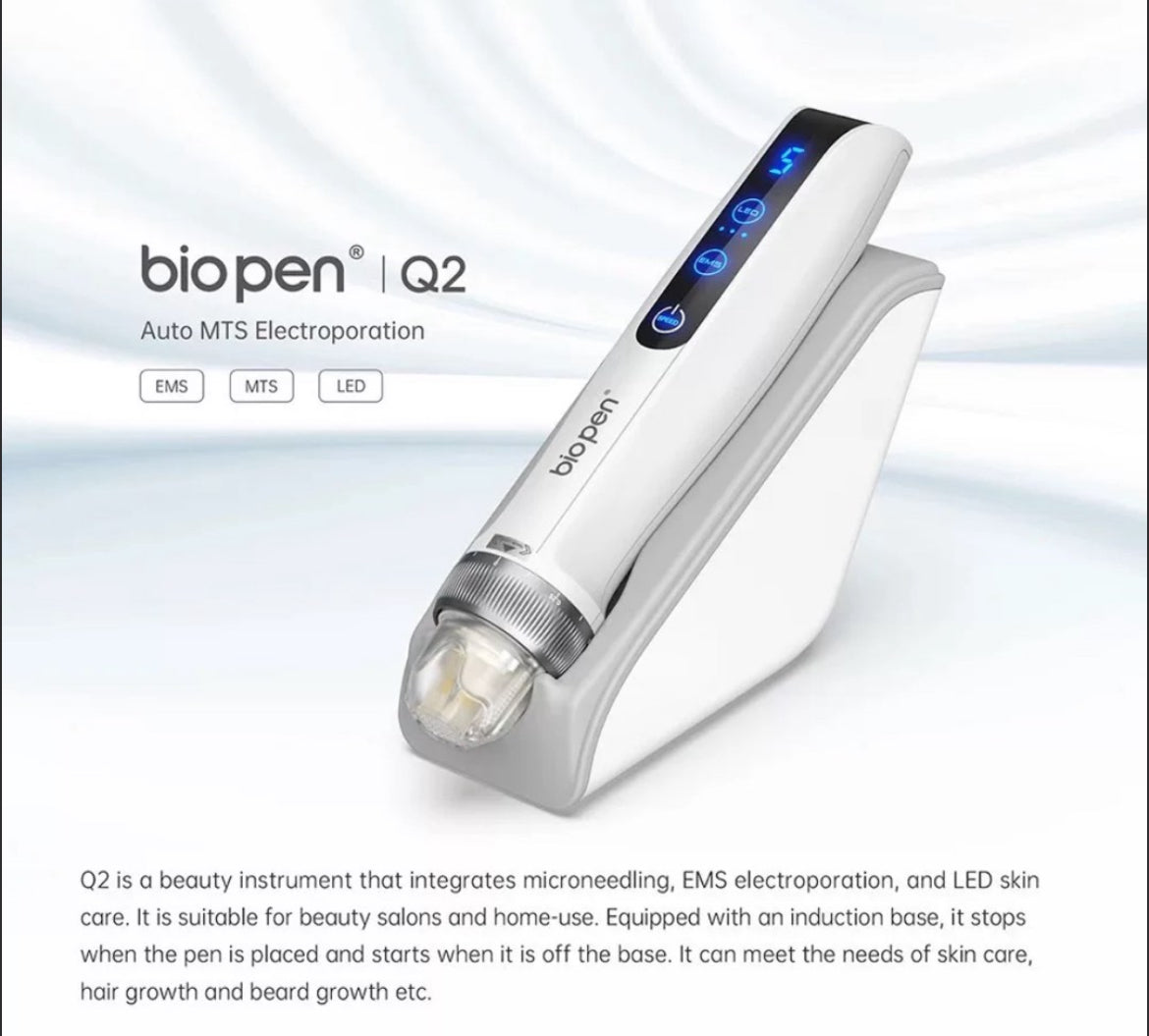 Biopen Q2 電動微針儀 帶紅藍光 電動MTS微針  biopen Q2 Auto MTS Electroporation Bio pen Q2