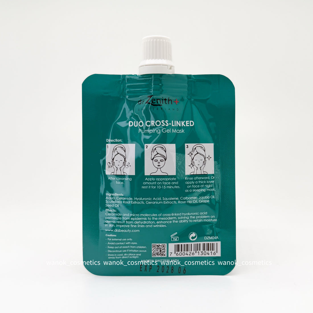 10片 Dr. Zenith DUO份子釘交聯水漾面膜 30ml DUO CROSS-LINKED Pumping Gel Mask DrZenith