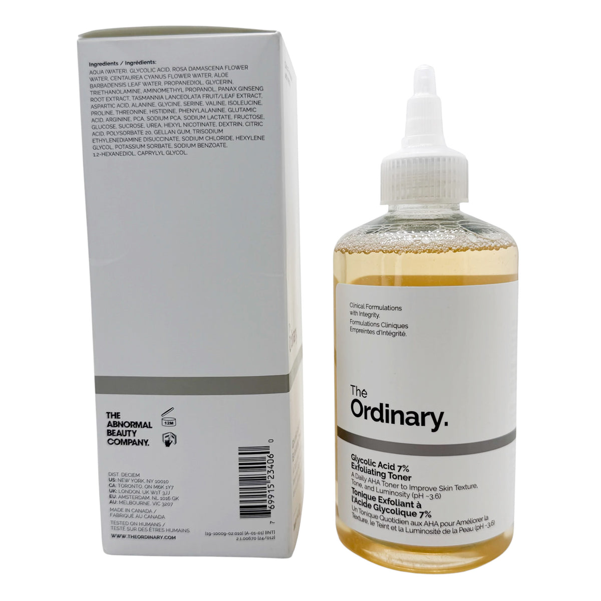 The Ordinary 甘醇酸 7% 果酸去角質爽膚水 240ml The Ordinary Glycolic Acid 7% Exfoliating Toner