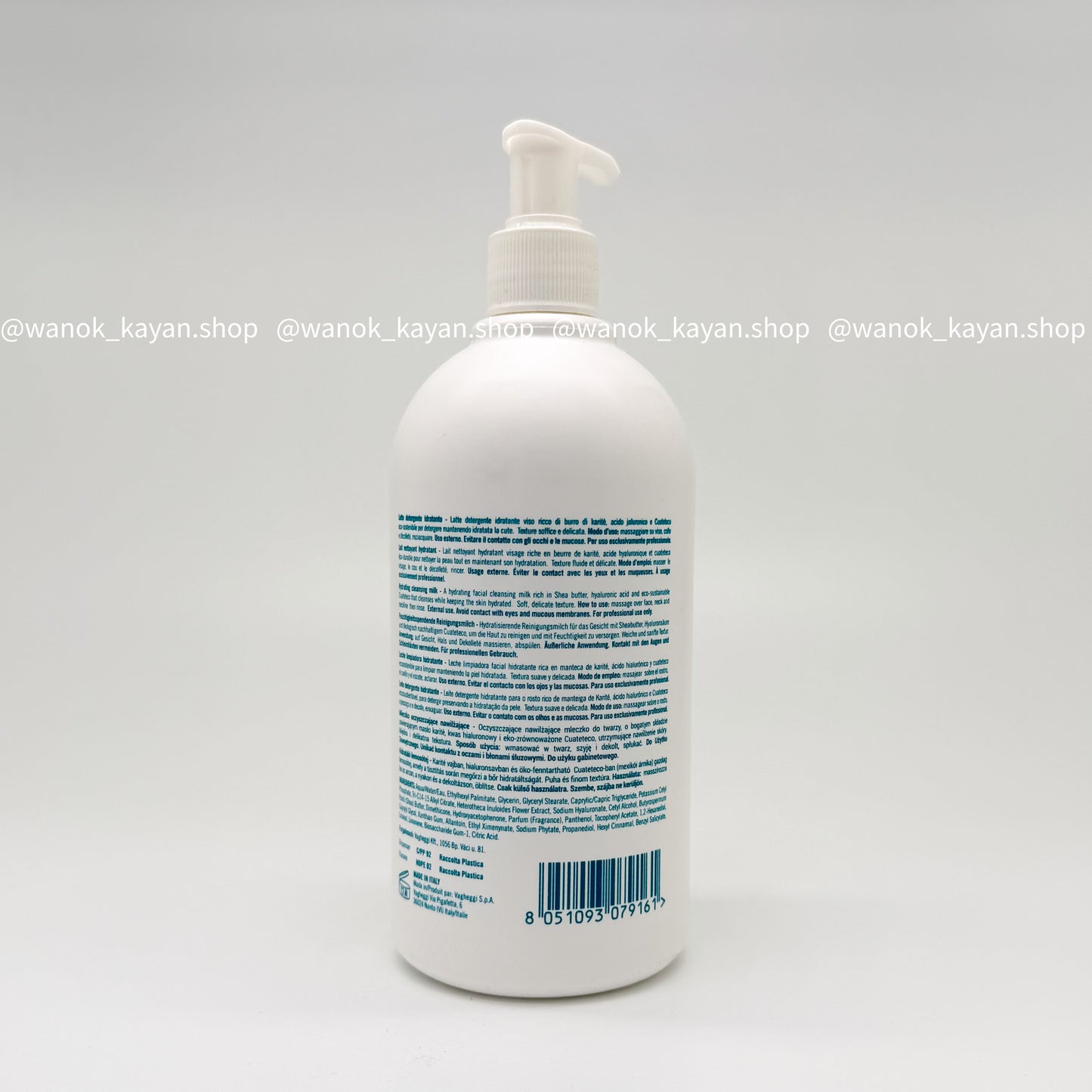 包順豐 意大利 VAGHEGGI 韻姿 水凝保濕潔面乳 500ml 水凝透亮潔面乳 REHYDRA HYDRATING CLEANSING MILK