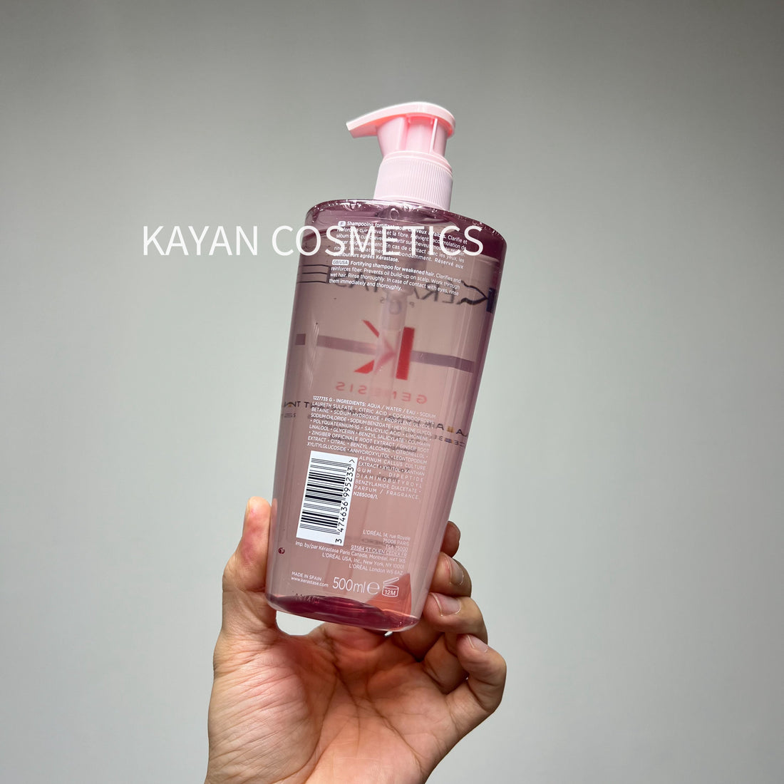 kerastase 卡詩洗頭水 500ml 元氣姜粉瓶GENESIS BAIN HYDRA-FORTIFIANT Shampooing fortifiant。卡詩防脫髮修復浴髮乳