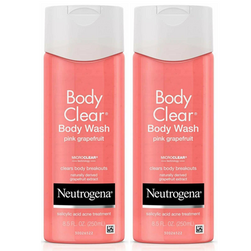$228/2支 Neutrogena 水楊酸葡萄柚身體沐浴露 Body Clear Body Wash - Pink Grapefruit  露得清水楊酸葡萄柚沐浴露 250ml x2