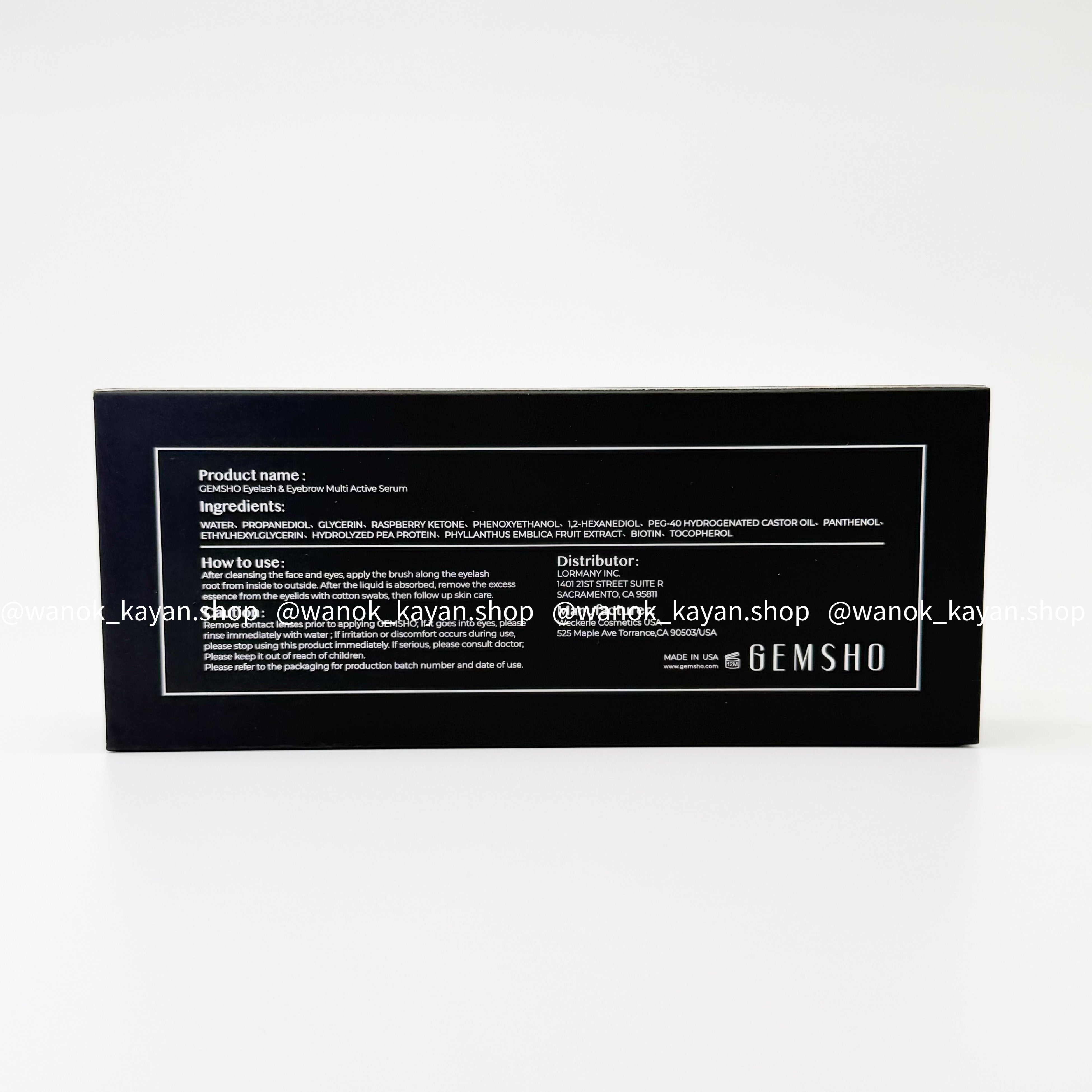 美國 Gemsho 增長睫毛液 3ml+1ml 極速增長睫毛液 GEMSHO Eyelash & Eyebrow Multi Active Serum
