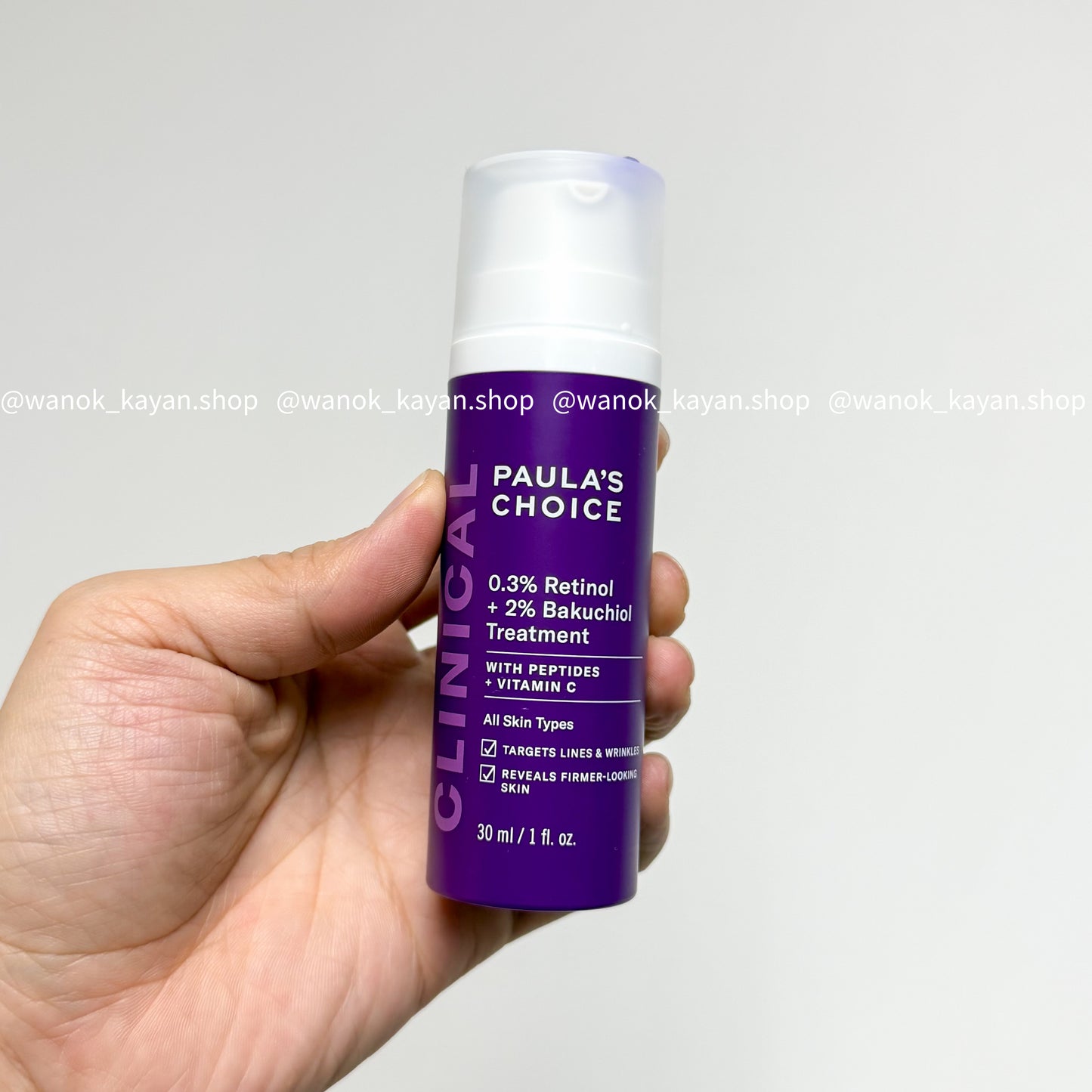 包順豐 美國 寶拉珍選 Paula's Choice 0.3% A醇 + 2% 補骨脂酚精華乳 30ml CLINICAL 0.3% Retinol + 2% Bakuchiol Treatment paulas choice