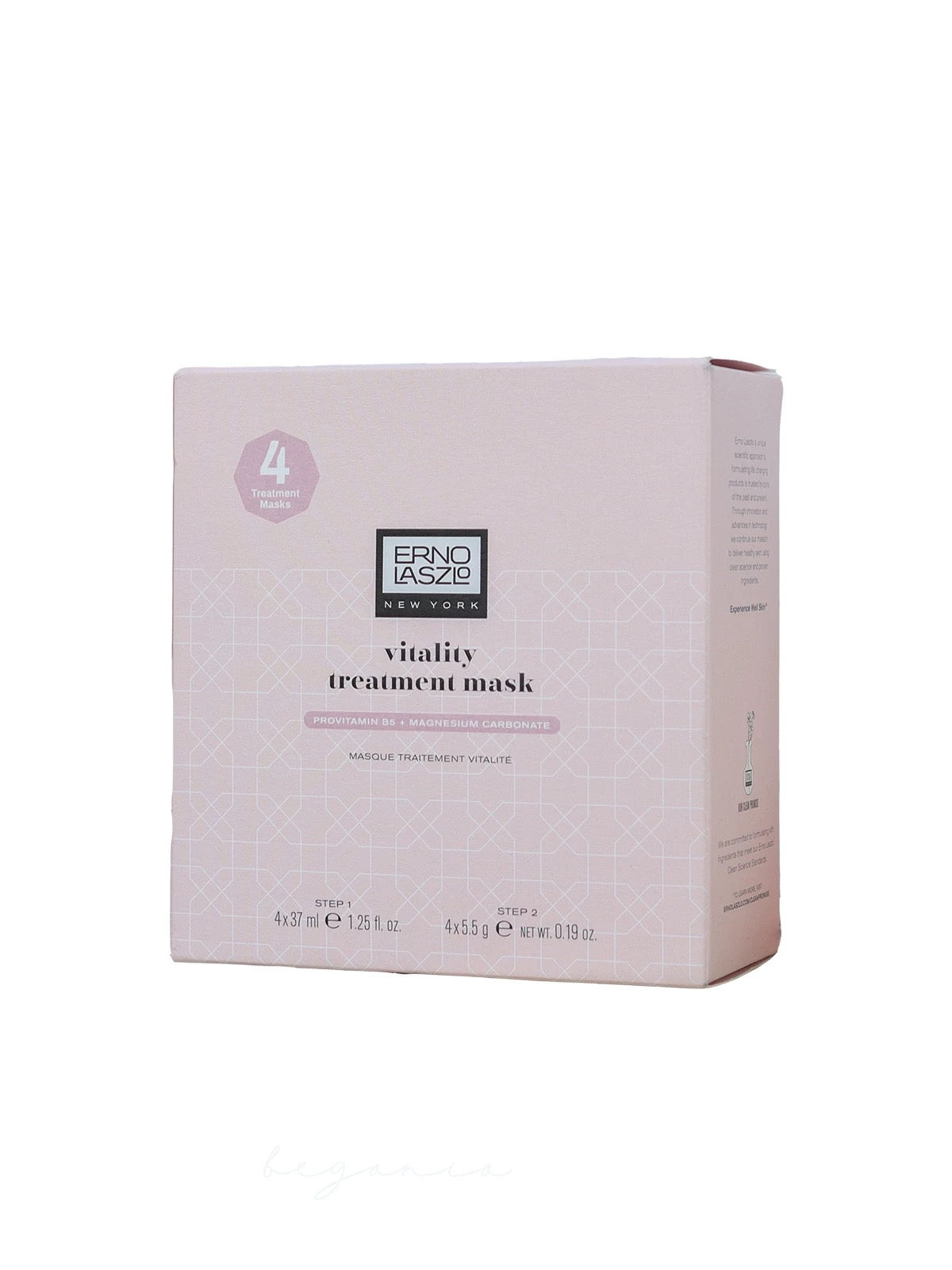 Erno Laszlo 水療再生冰白面膜 冰白面膜一盒4組 vitality treatment mask（STEP 1 ：4x37 ml + STEP 2 ：4×5.5g）