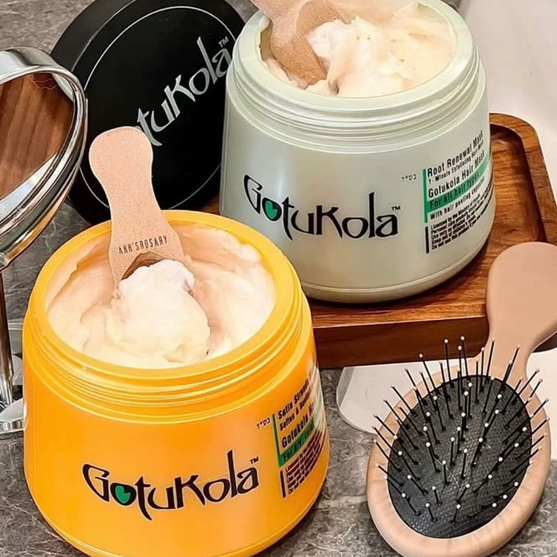 Gotukola 柔順亮澤角蛋白髮膜 500ml/ Gotukola 1分鐘煥活髮根髮膜 500ml Gotukola Hair Mask