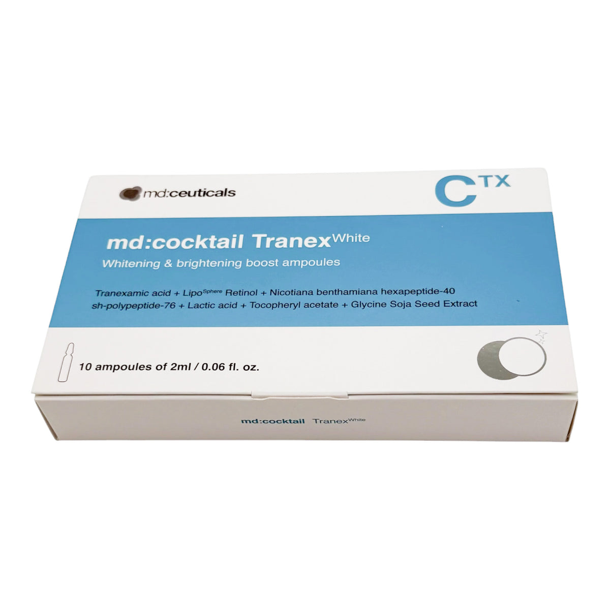md:ceuticals 截黑祛斑美白原液 2mlx10 md:ceuticals md:cocktail TranexWhite 傳明酸截黑煥白抗老安瓶 mdceuticals md ceuticals