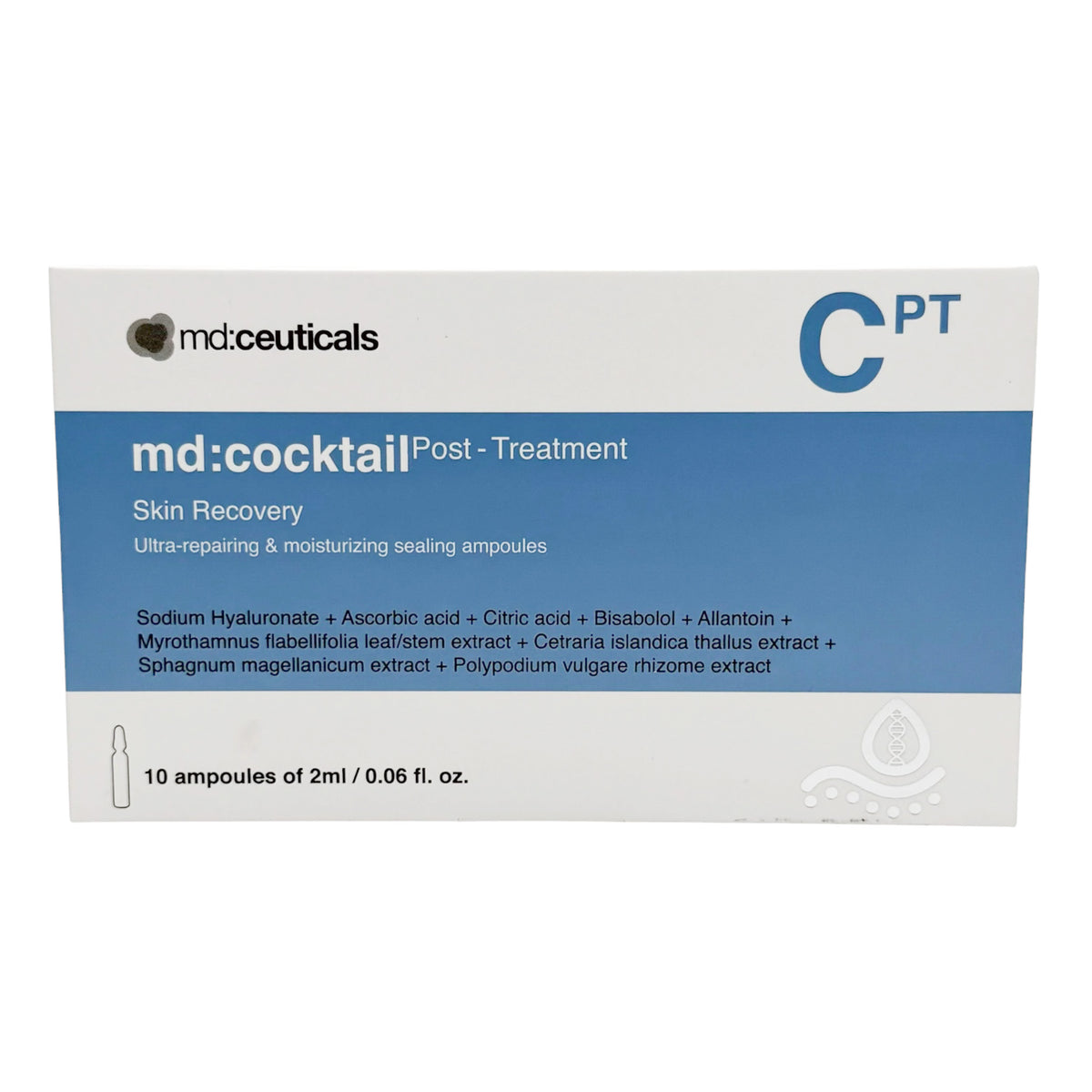 md:ceuticals CPT 復活草極致修護重生活膚安瓶 / 藍水光急救精華 2mlx10 md:ceuticals CPT md:cocktail Post-Treatment Skin Recovery md ceuticals mdceuticals