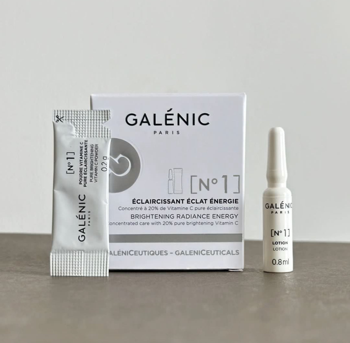 GALENIC VC精華科研護膚系列一號光感活力3組24組  POUDRE VITAMINE C PURE ÉCLAIRCISSANTE