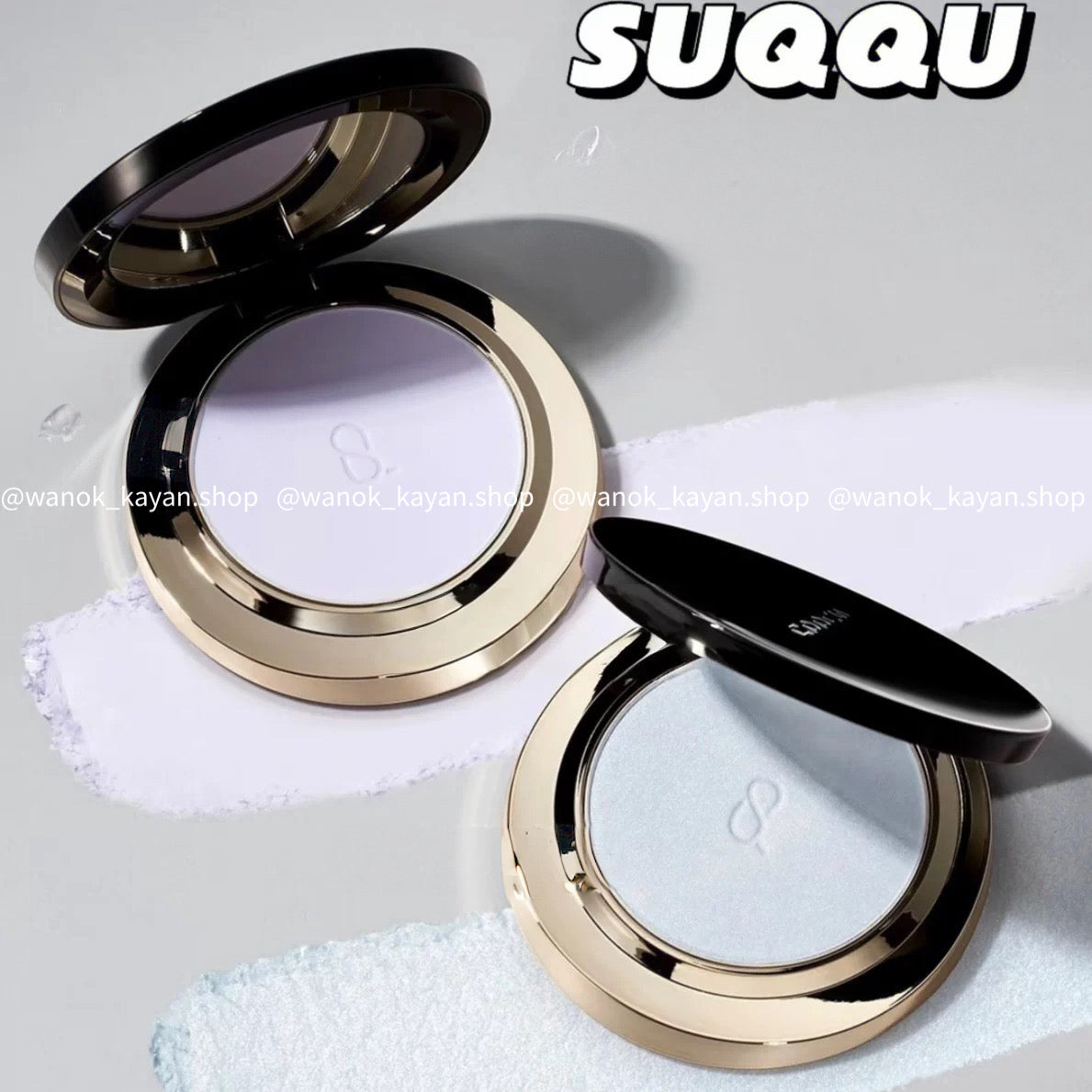 25新品 包順豐 SUQQU 晶採定妝蜜粉餅#紫色輕霧啞光#藍色光透珠光細膩 SUOQU SETTING POWDER COMPACT
