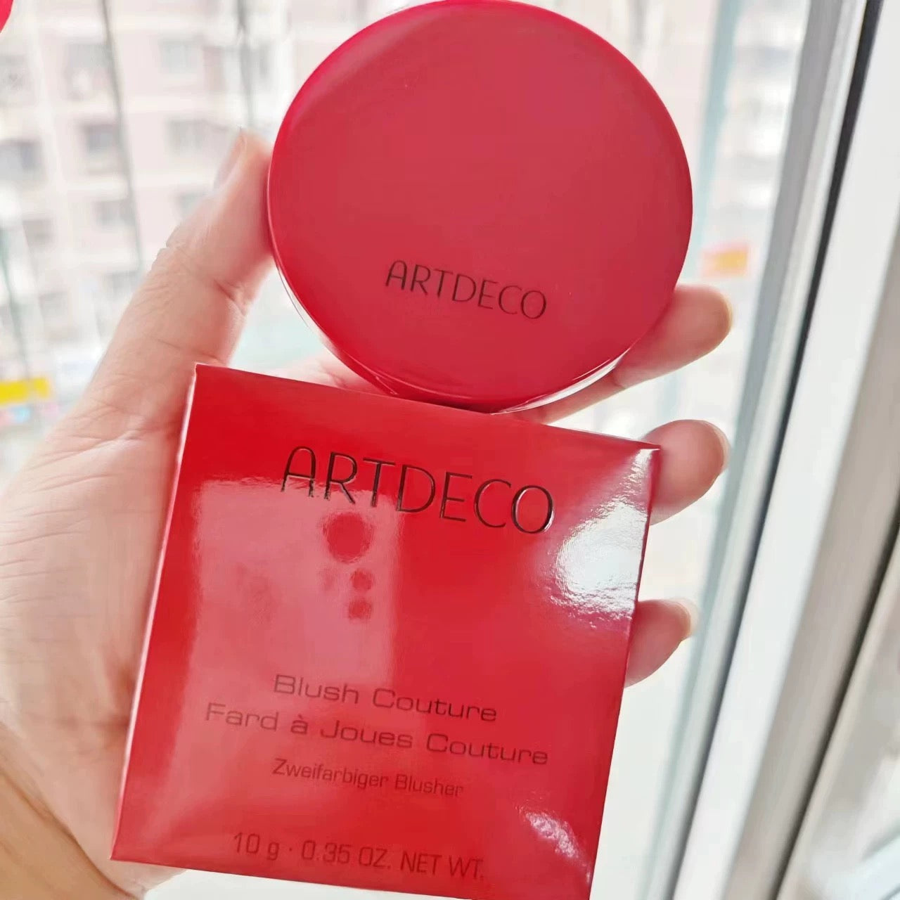ARTDECO 雙色腮紅 3D修顏粉餅 自然蜜桃色 10g ARTDECO Blush Couture Fard à Joues Couture Zweifarbiger Blusher