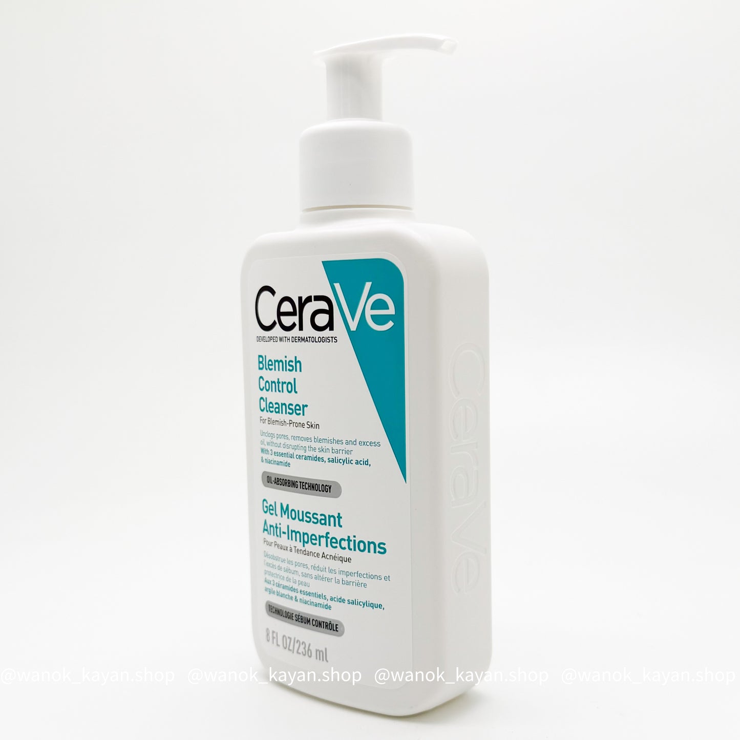 CeraVe  適樂膚 2%水楊酸潔面啫喱 淨膚白泥抗粉痘潔面露 Blemish Control Cleanser 236ml CeraVe 適敏膚