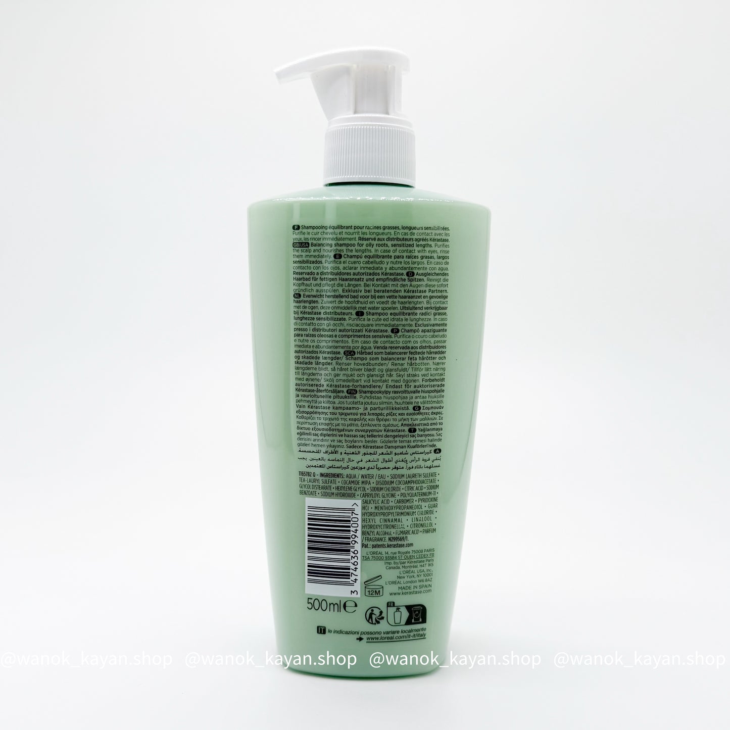 Kerastase 頭皮清新雙重功能洗髮水 500ml K SPECIFIQUE BAIN DIVALENT
Shampooing equilibrant Balancing shampoo