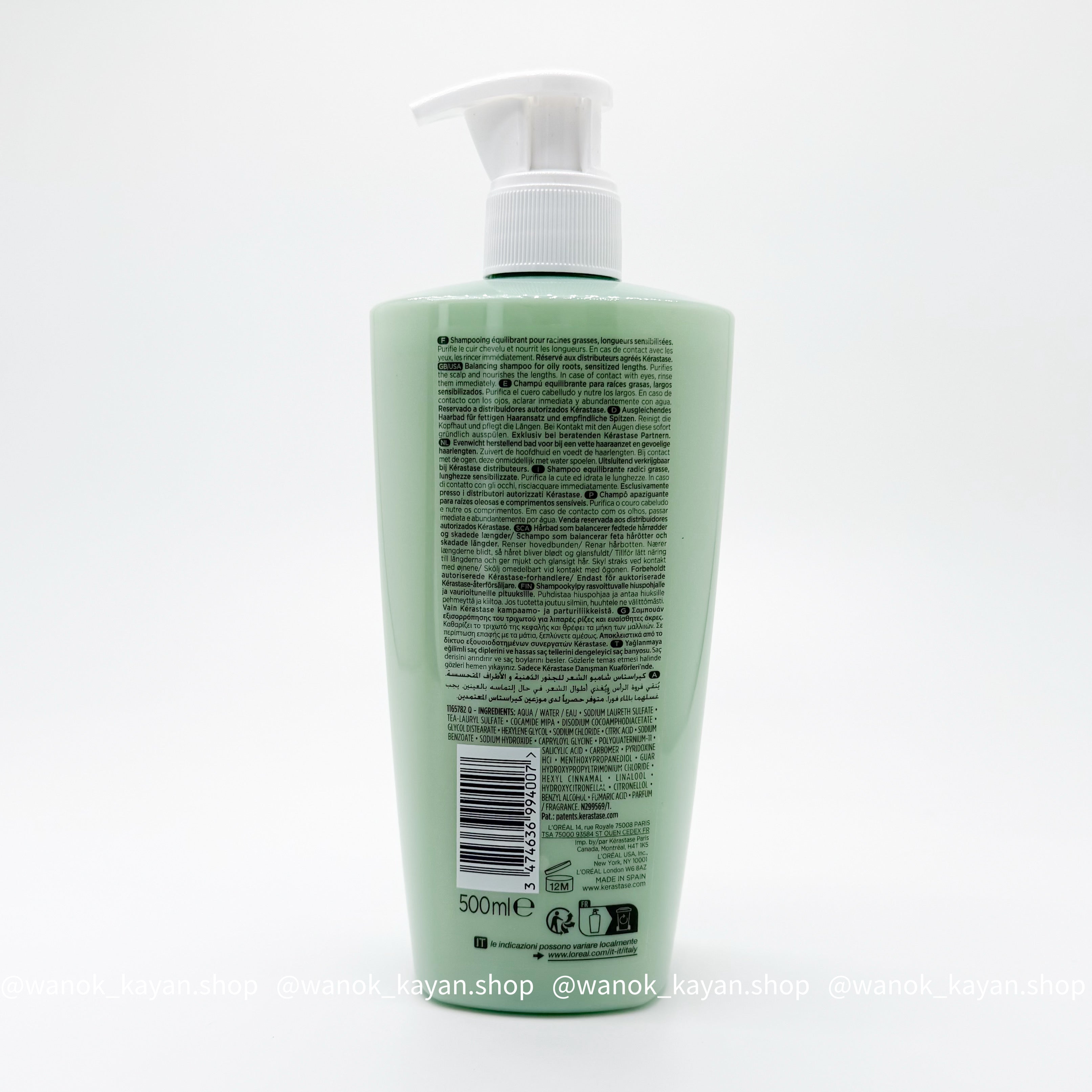 Kerastase 頭皮清新雙重功能洗髮水 500ml K SPECIFIQUE BAIN DIVALENT
Shampooing equilibrant Balancing shampoo