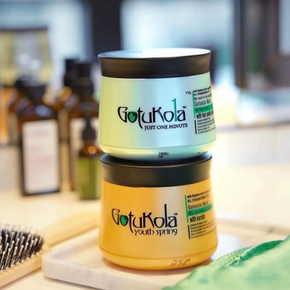 Gotukola 柔順亮澤角蛋白髮膜 500ml/ Gotukola 1分鐘煥活髮根髮膜 500ml Gotukola Hair Mask